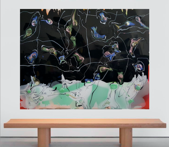 P231017 - 114x146cm  Polymer on polycarbonate thermoformé