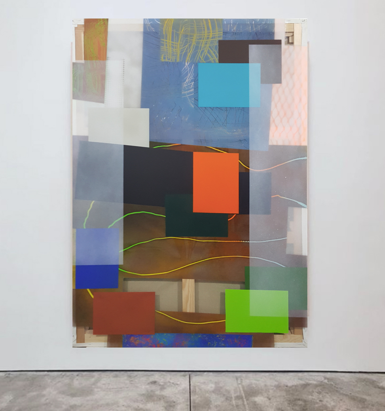P 220806 - 162x114cm / 63,7"x44,8" - Spray paint on polycarbonate, on returned canvas