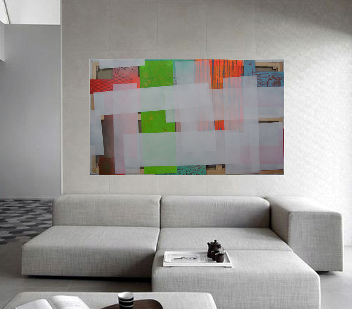 P 191007 - 114 x 195cm/44,8’x76,7’ - Spray paint on polycarbonate, on returned canvas