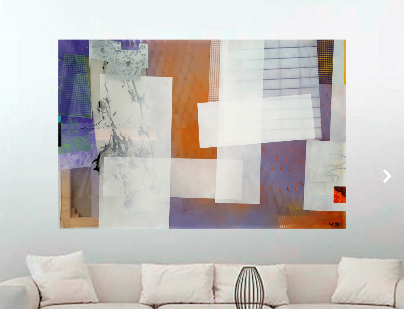 P 191230 - 146x97cm/57,4’x38,1’ - Spray paint on polycarbonate, on returned canvas
