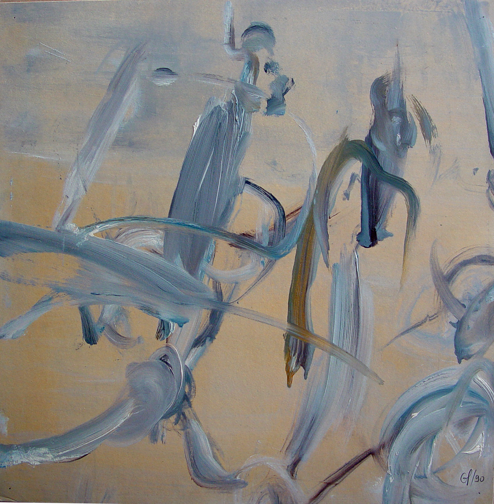 1988 - huile/carton 35x35cm/13,7’x13,7’