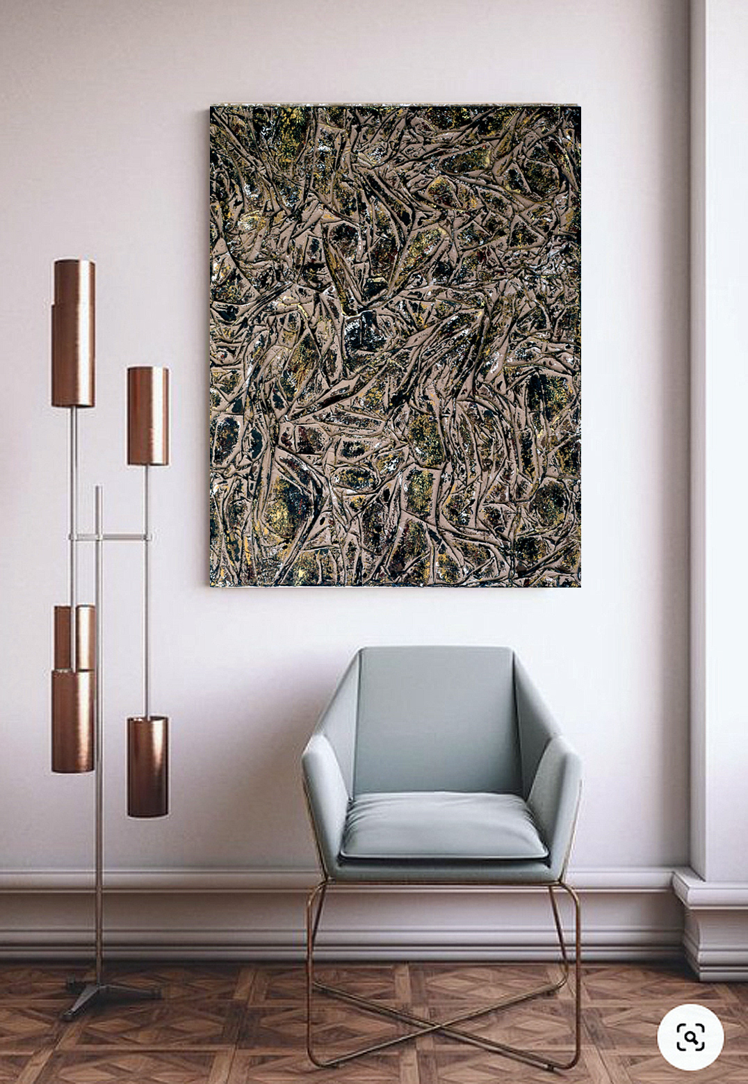 1984 - Papier plié sur toile + acrylique - 116x81cm