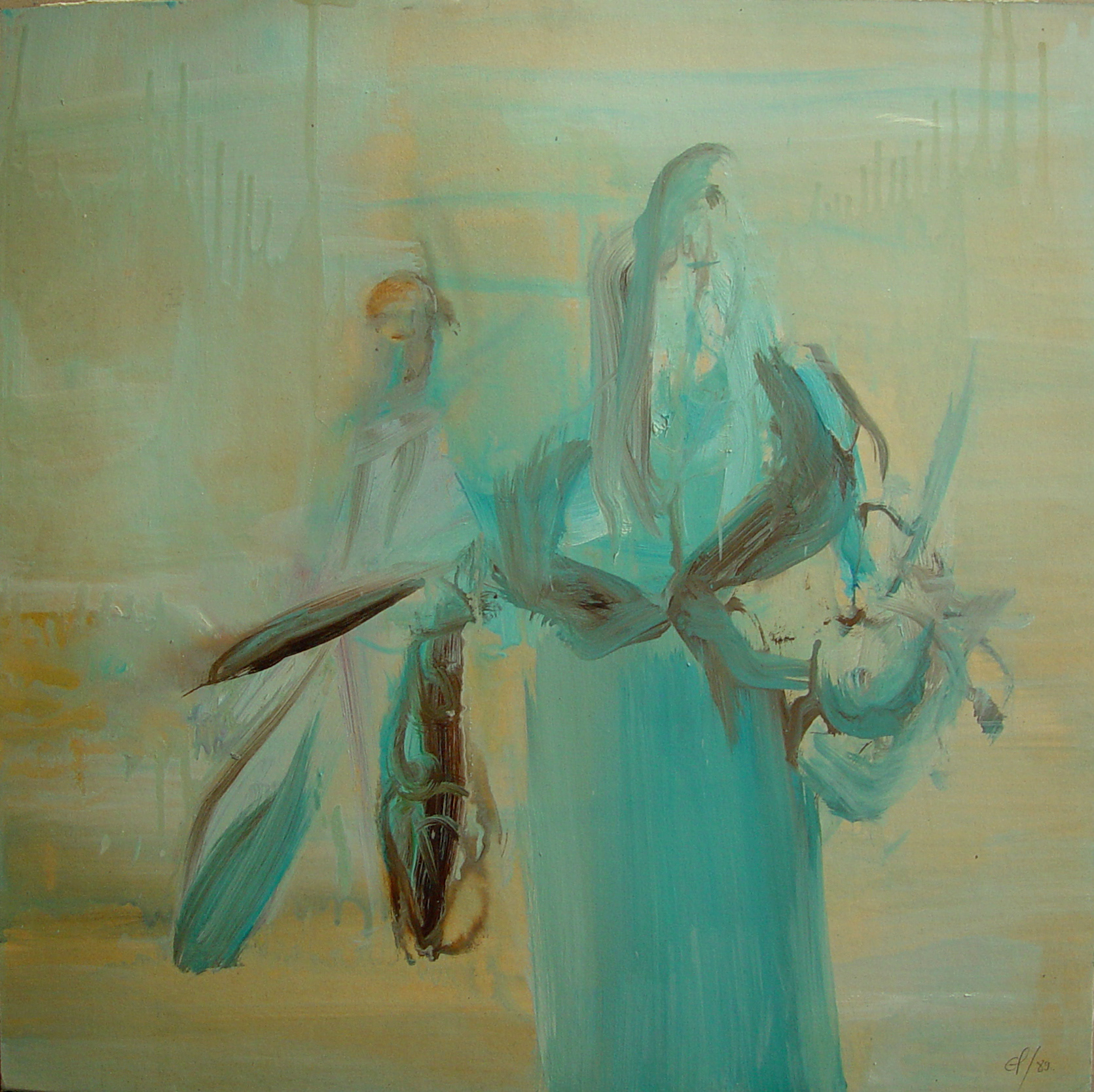 1988 - huile/carton 60x60cm/23,6’x23,6’