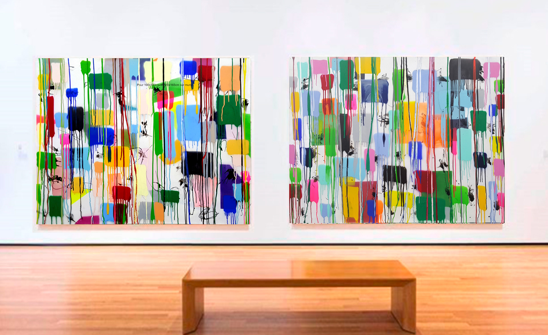 P 211012 et 211018 - 114x146cm/44,8’x57,5' - Technique mixte