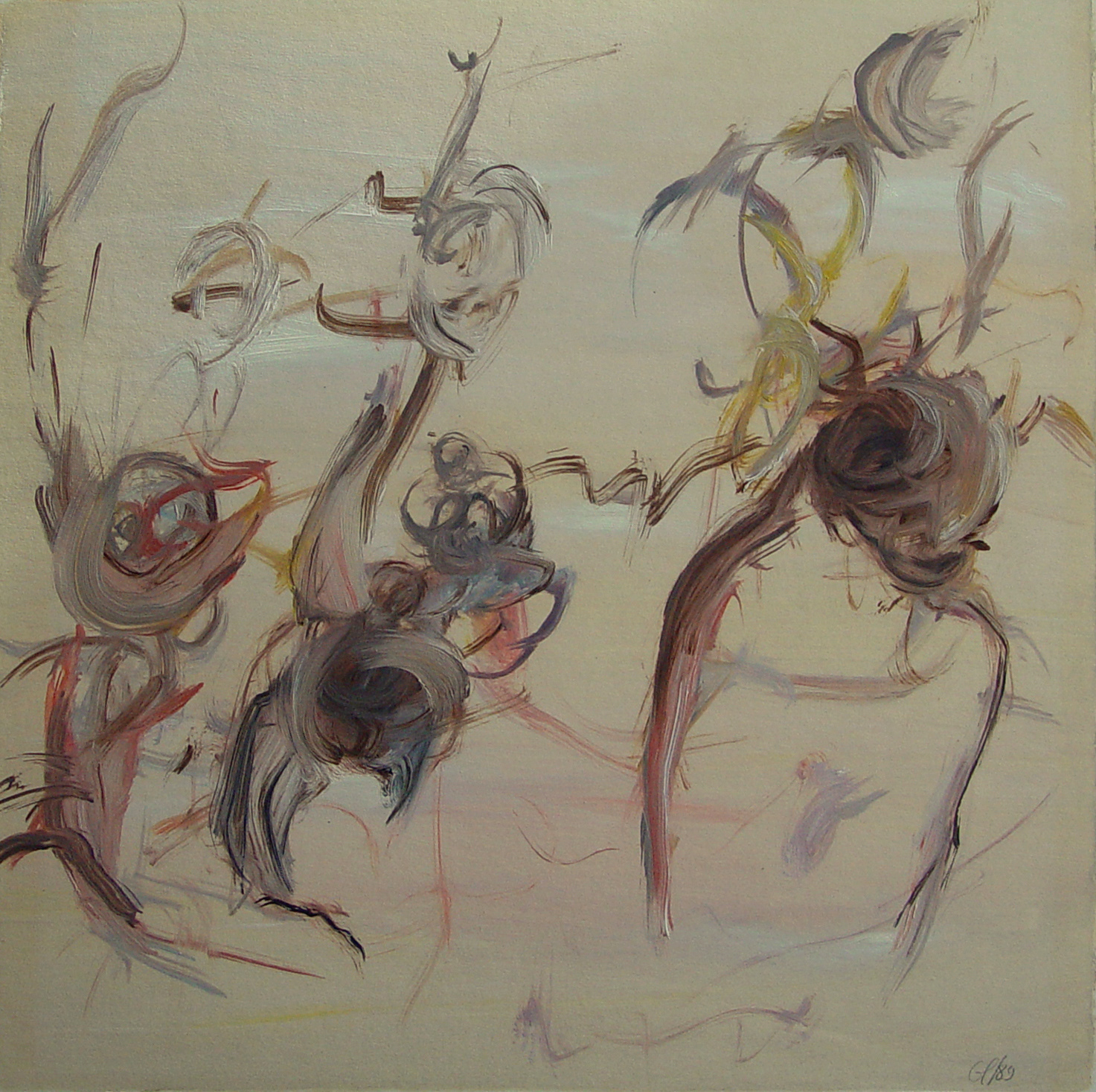 1988 - huile/carton 35x35cm/13,7’x13,7’
