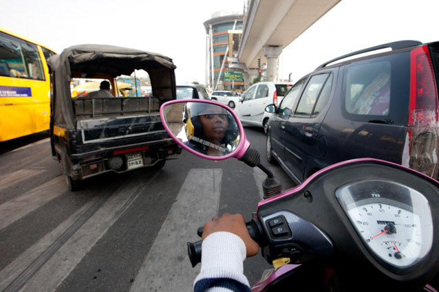 Service de taxi en scooter.