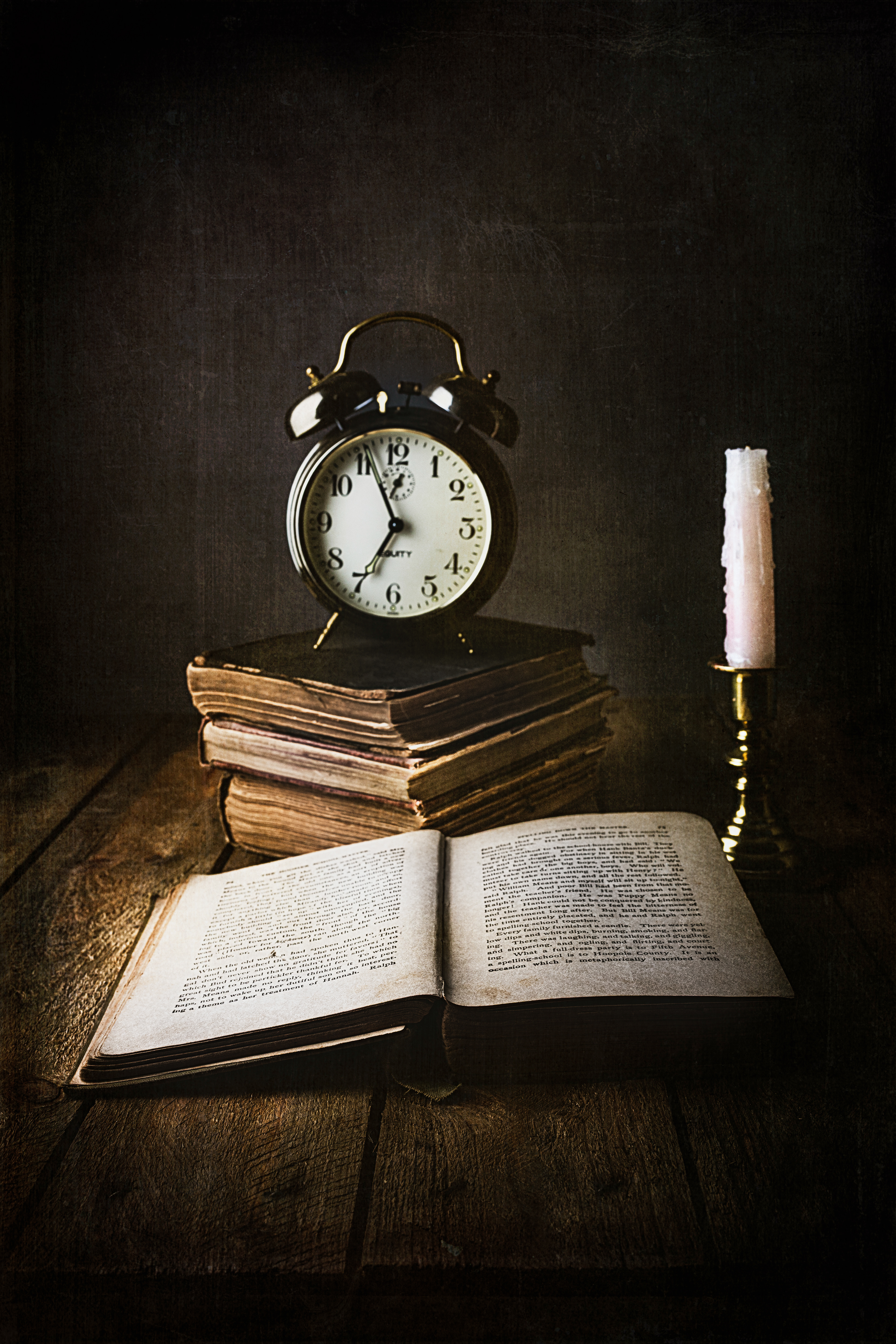 Clock and Books