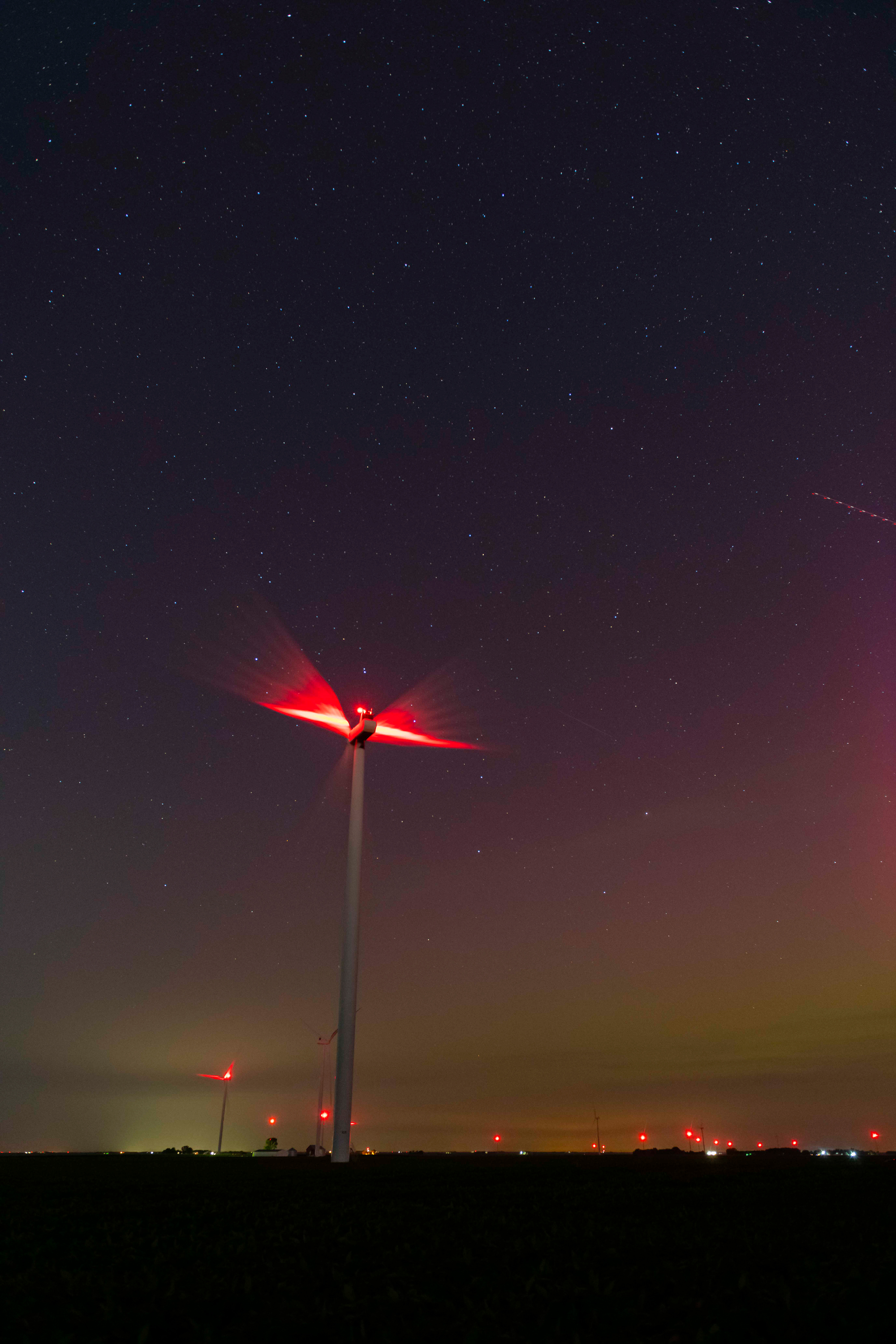 Northern Lights over Wind Mill 1