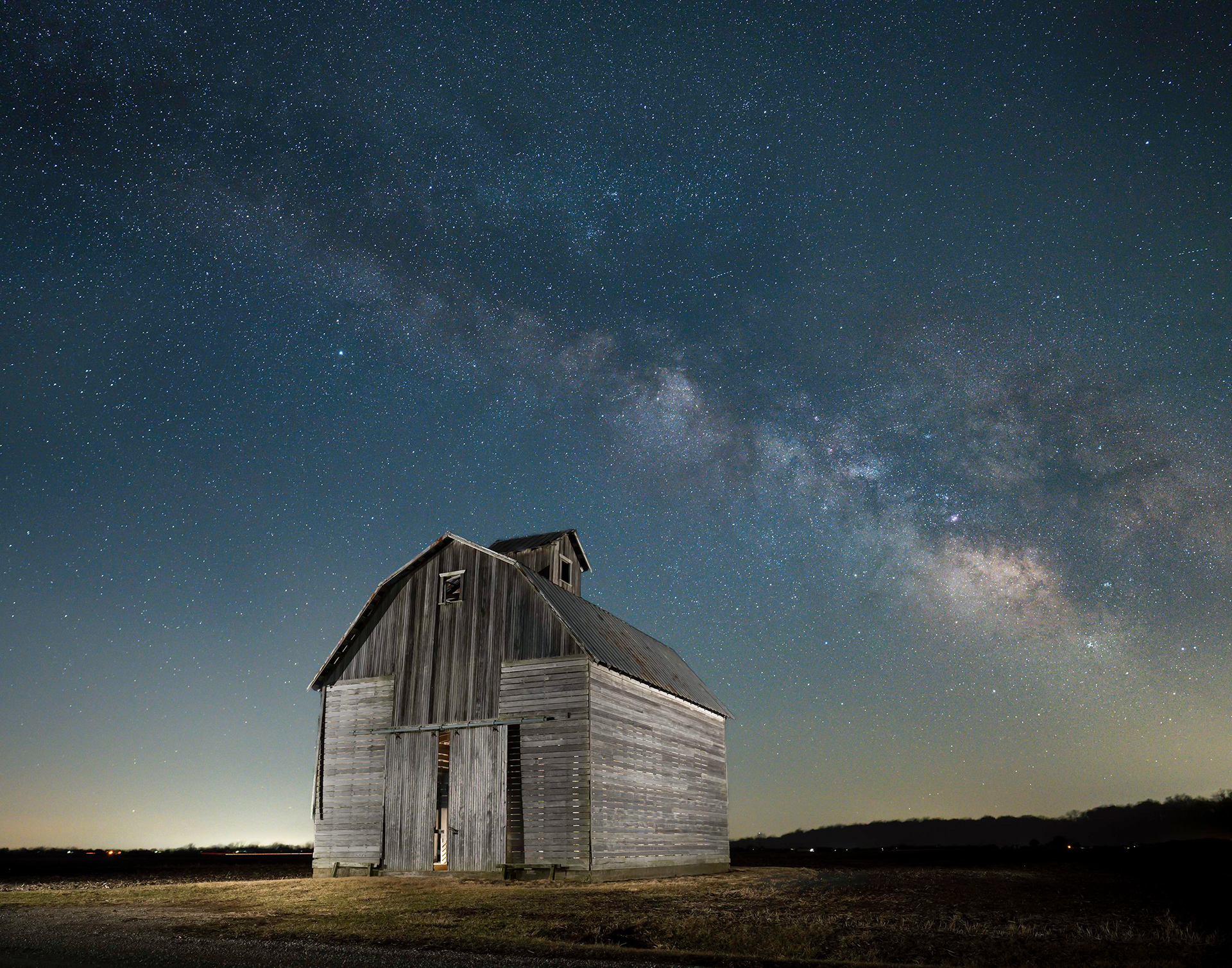 Old Barn and Milky Way