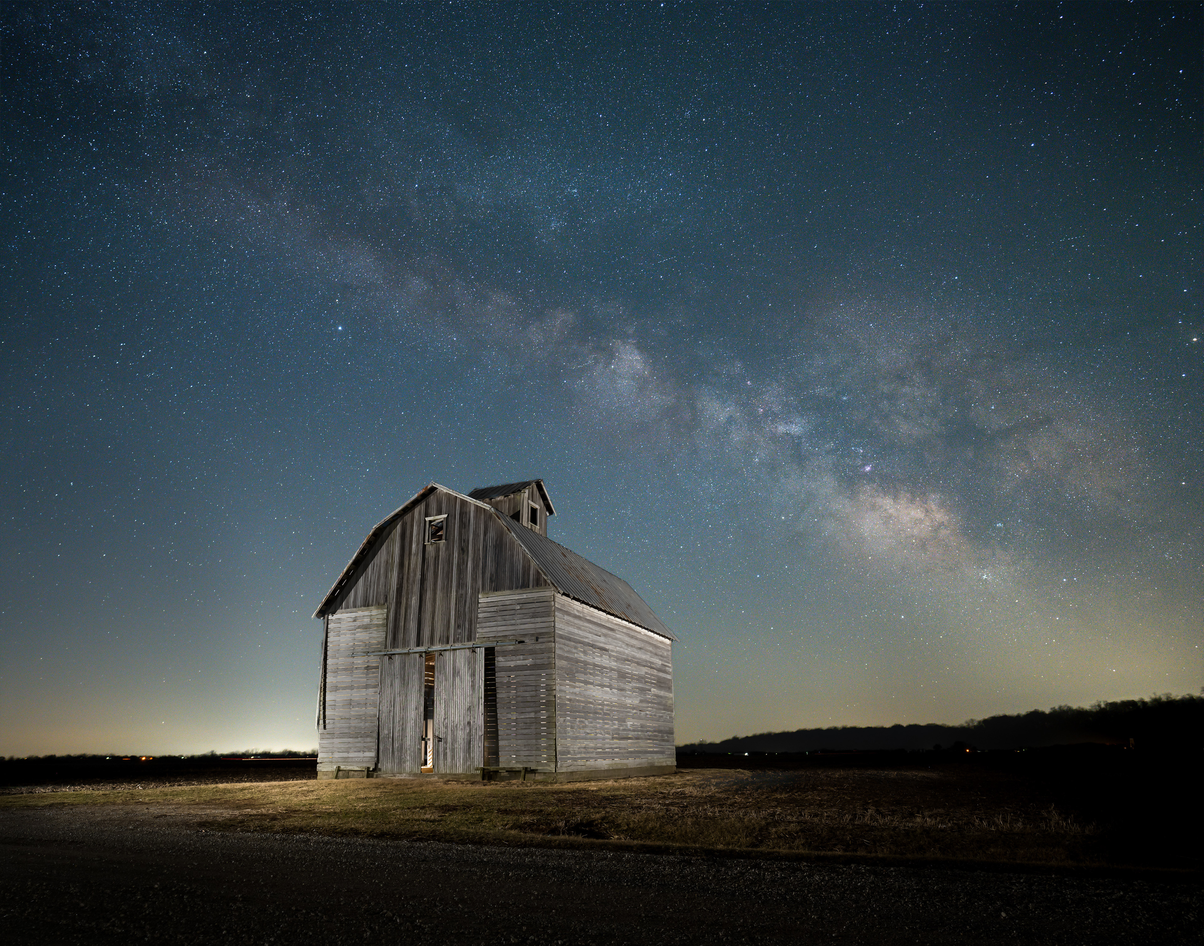 Old Barn and Milkyway In Macon County Illinois