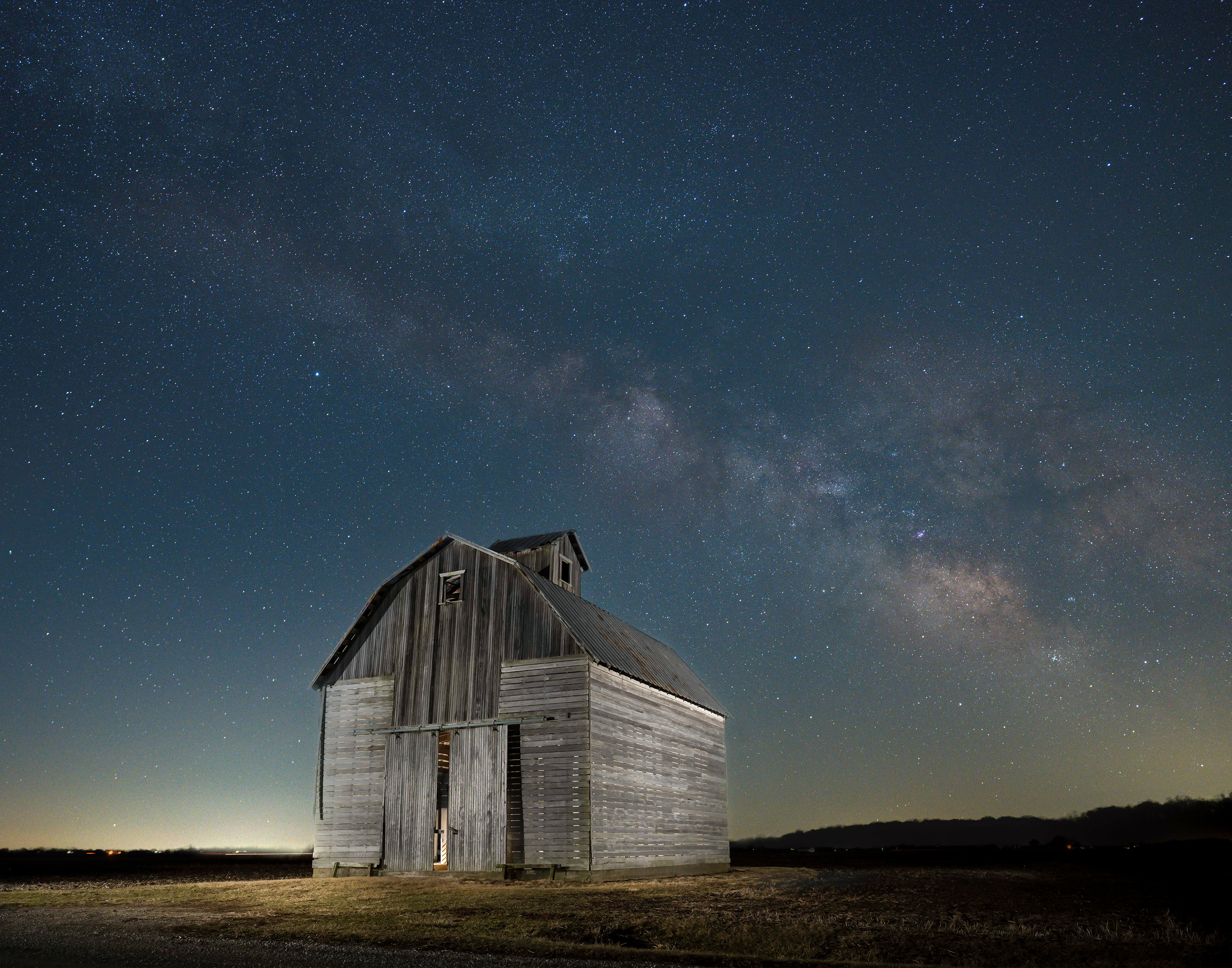 Old Barn and Milky Way