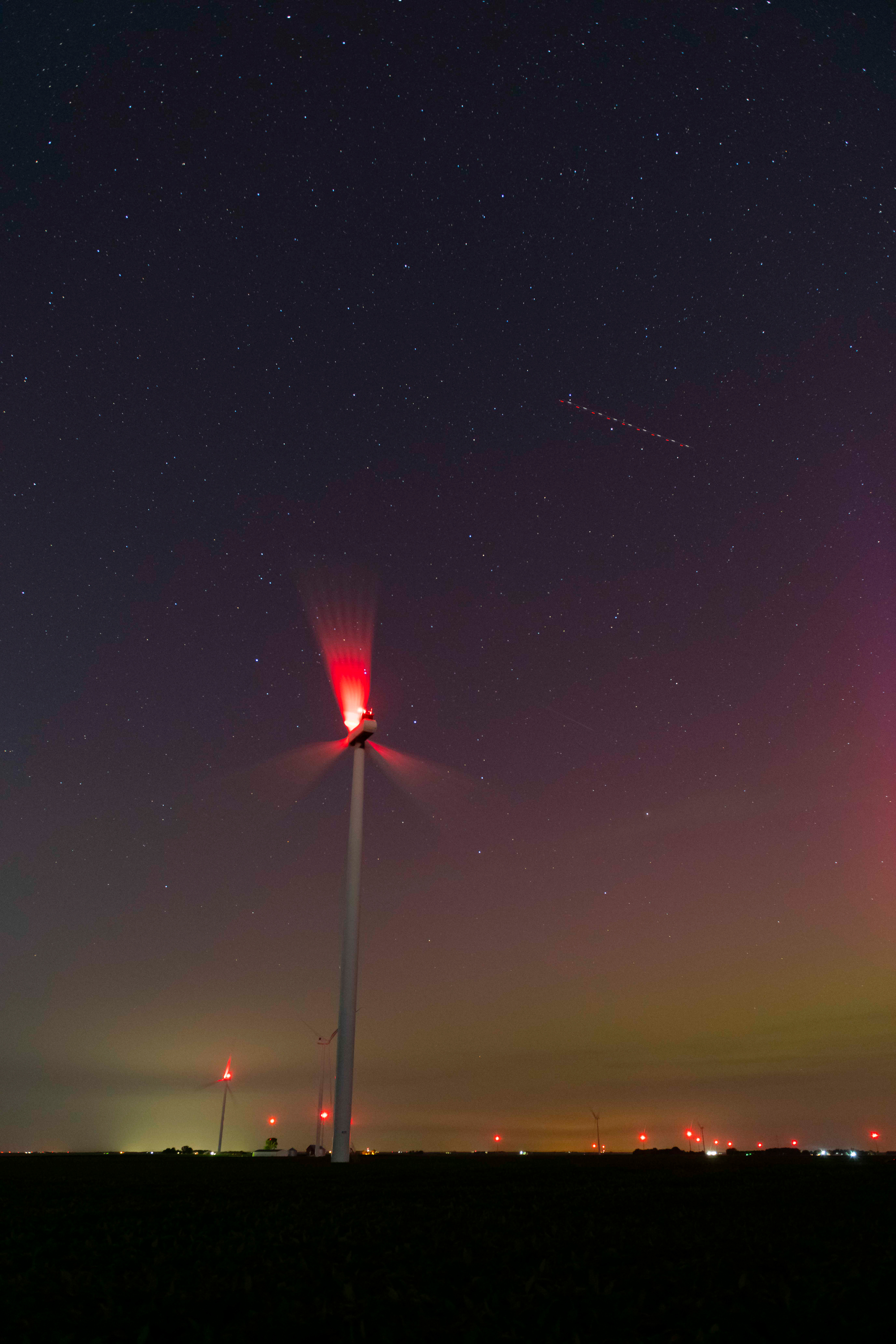 Northern Lights over Wind Mill 2