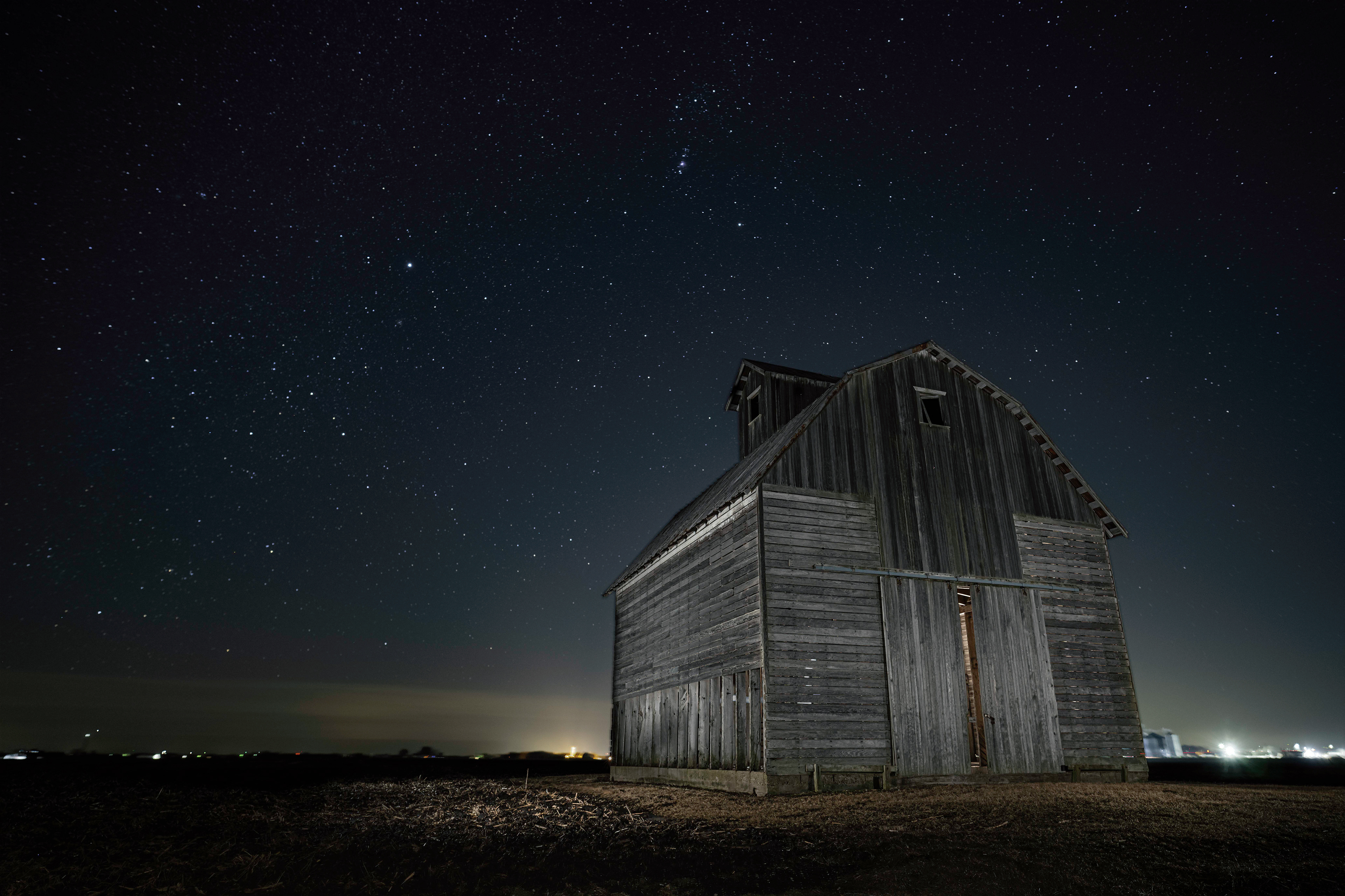 Old Barn and Orion