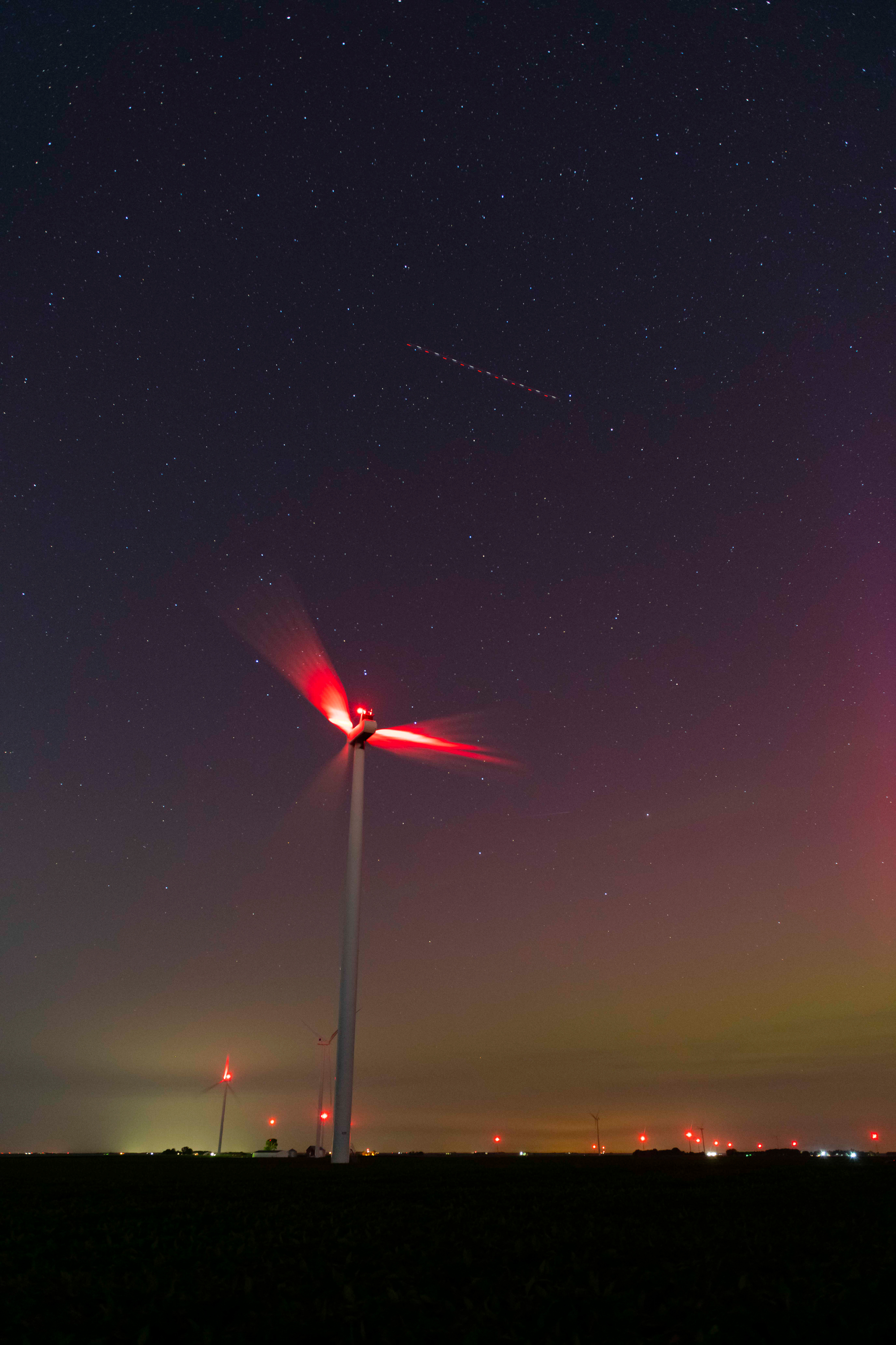 Northern Lights over Wind Mill 3