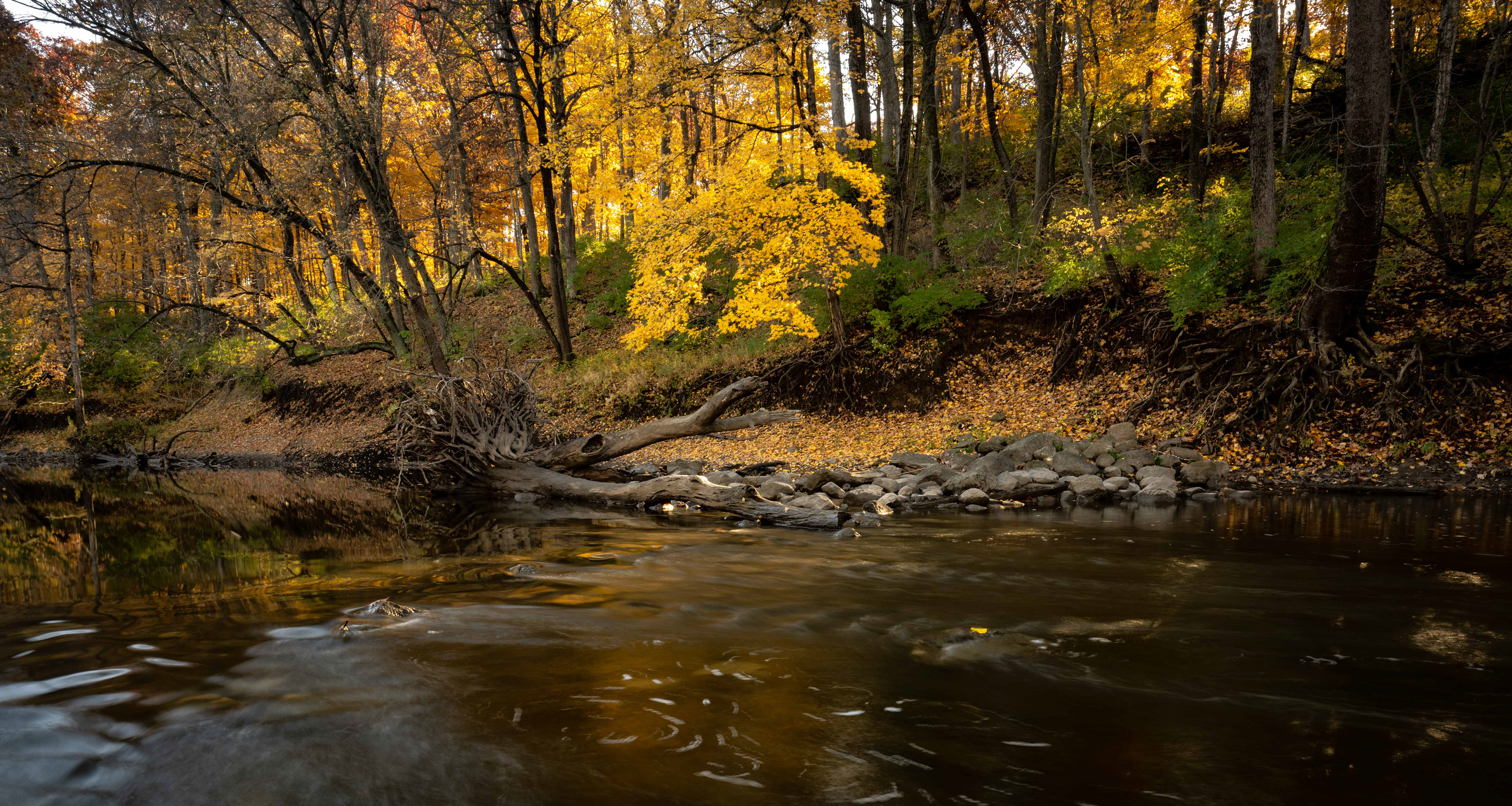Old Mill Dam in Fall