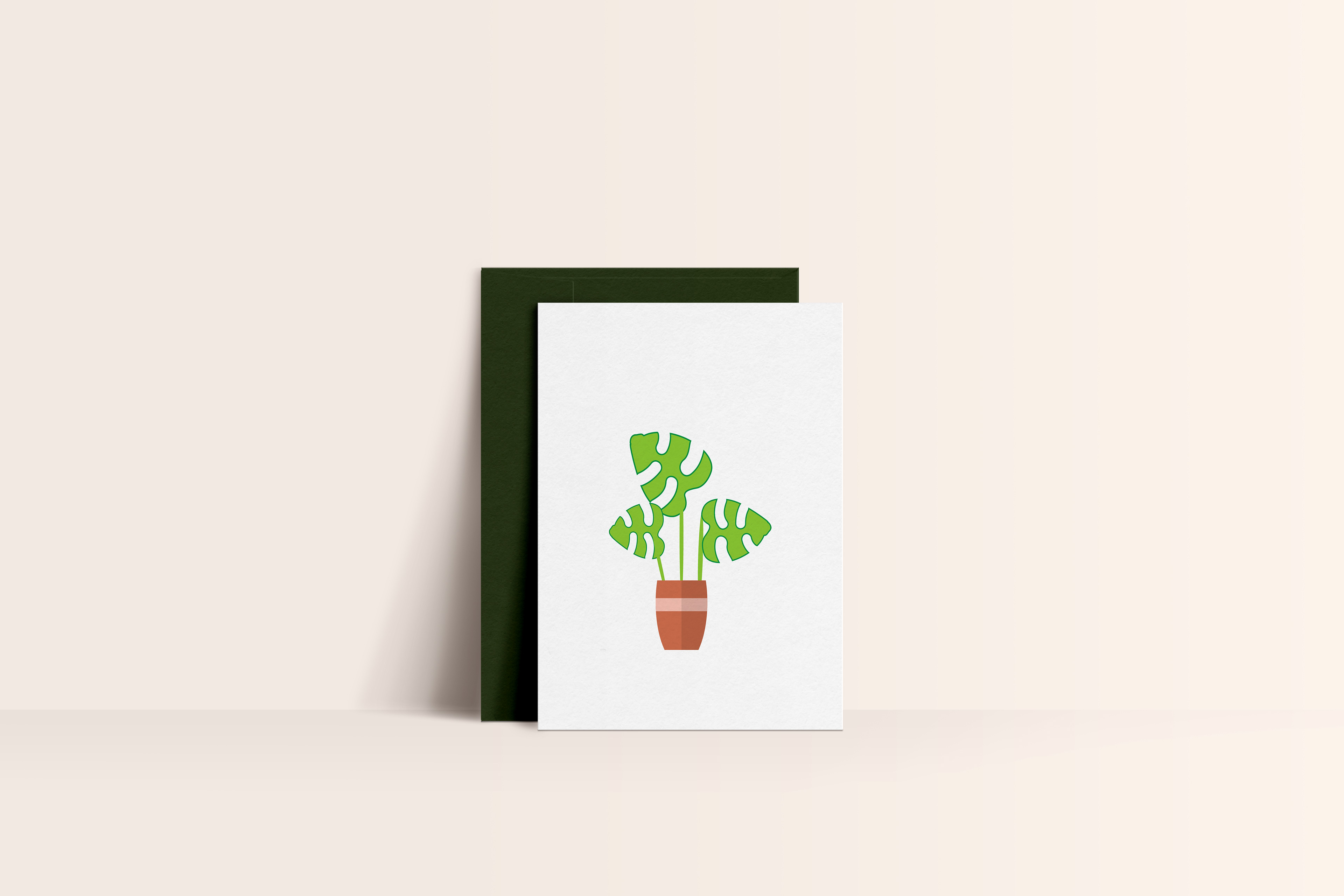 Swiss Cheese Indoor Houseplant - Card