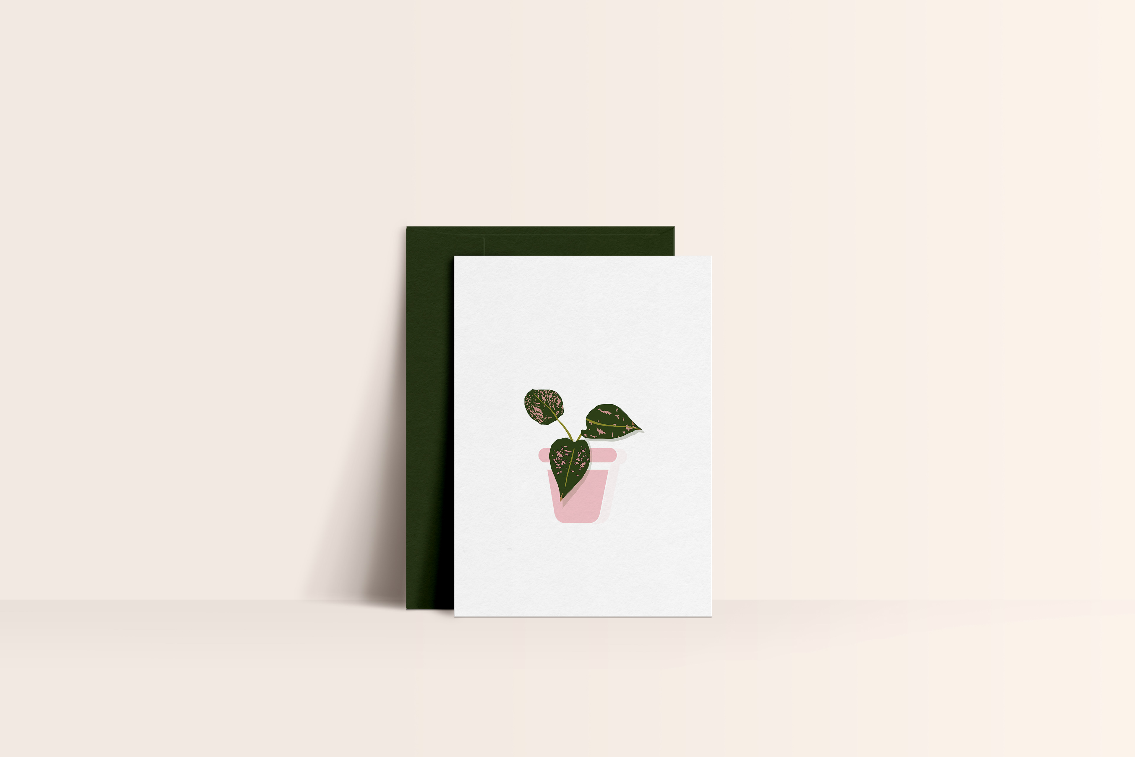 Polka Dot Indoor Houseplant - Card