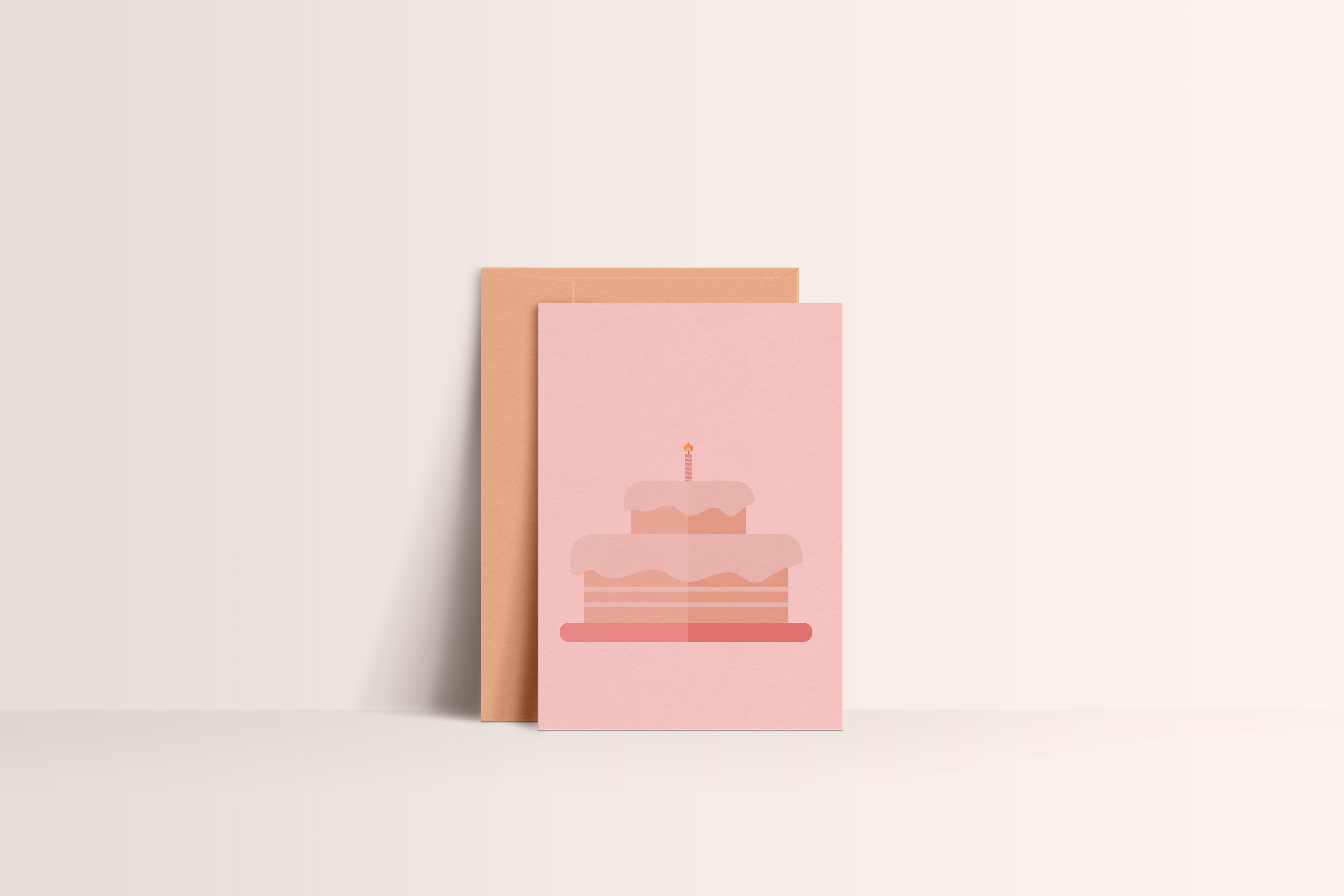 Birthday Cake Pink - Card