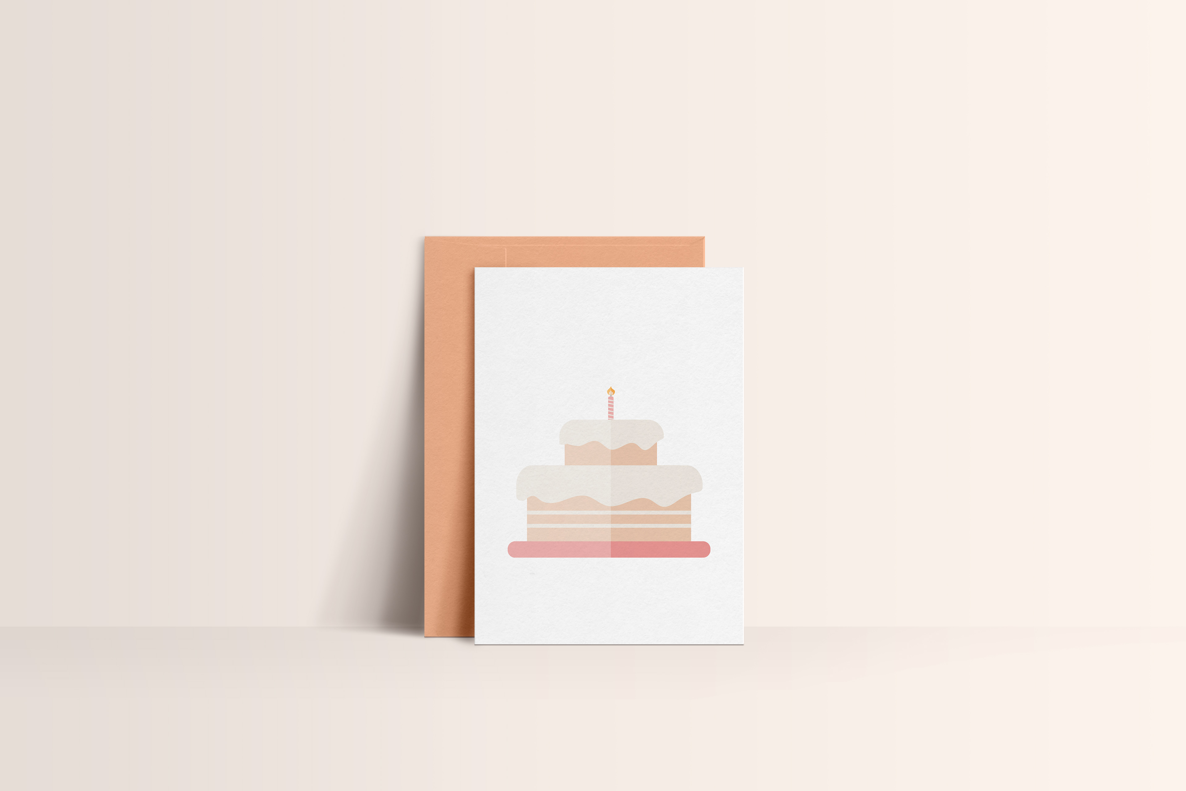 Birthday Cake White - Card