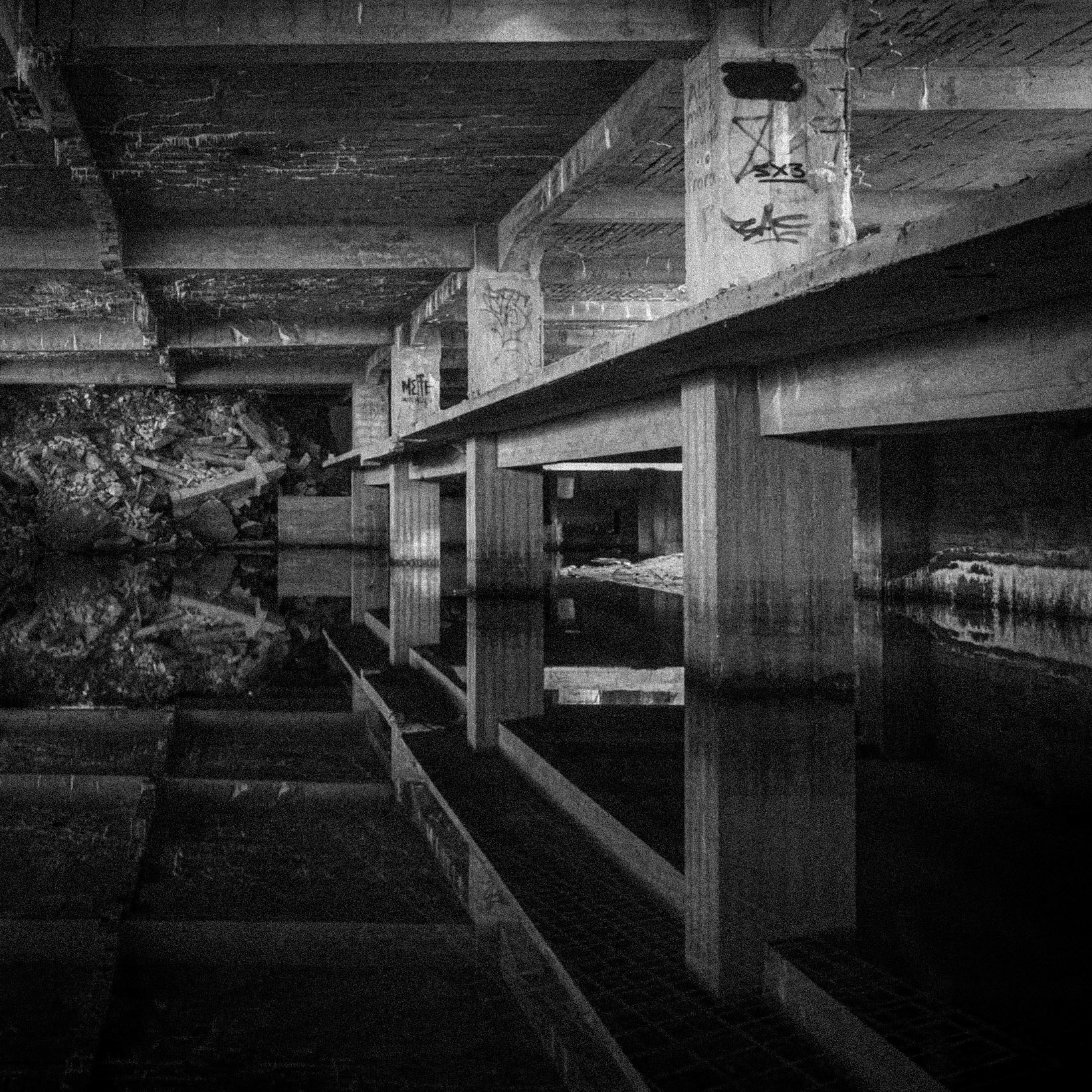 Basement flooded with water