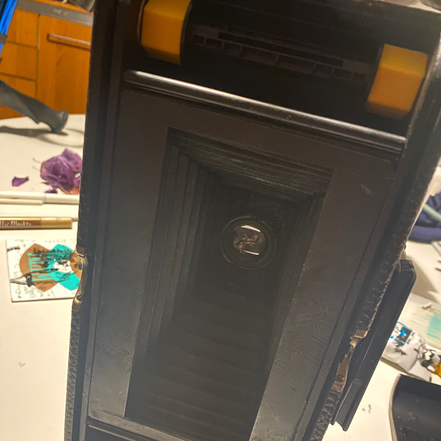 Smaller mask to fit 120 film.