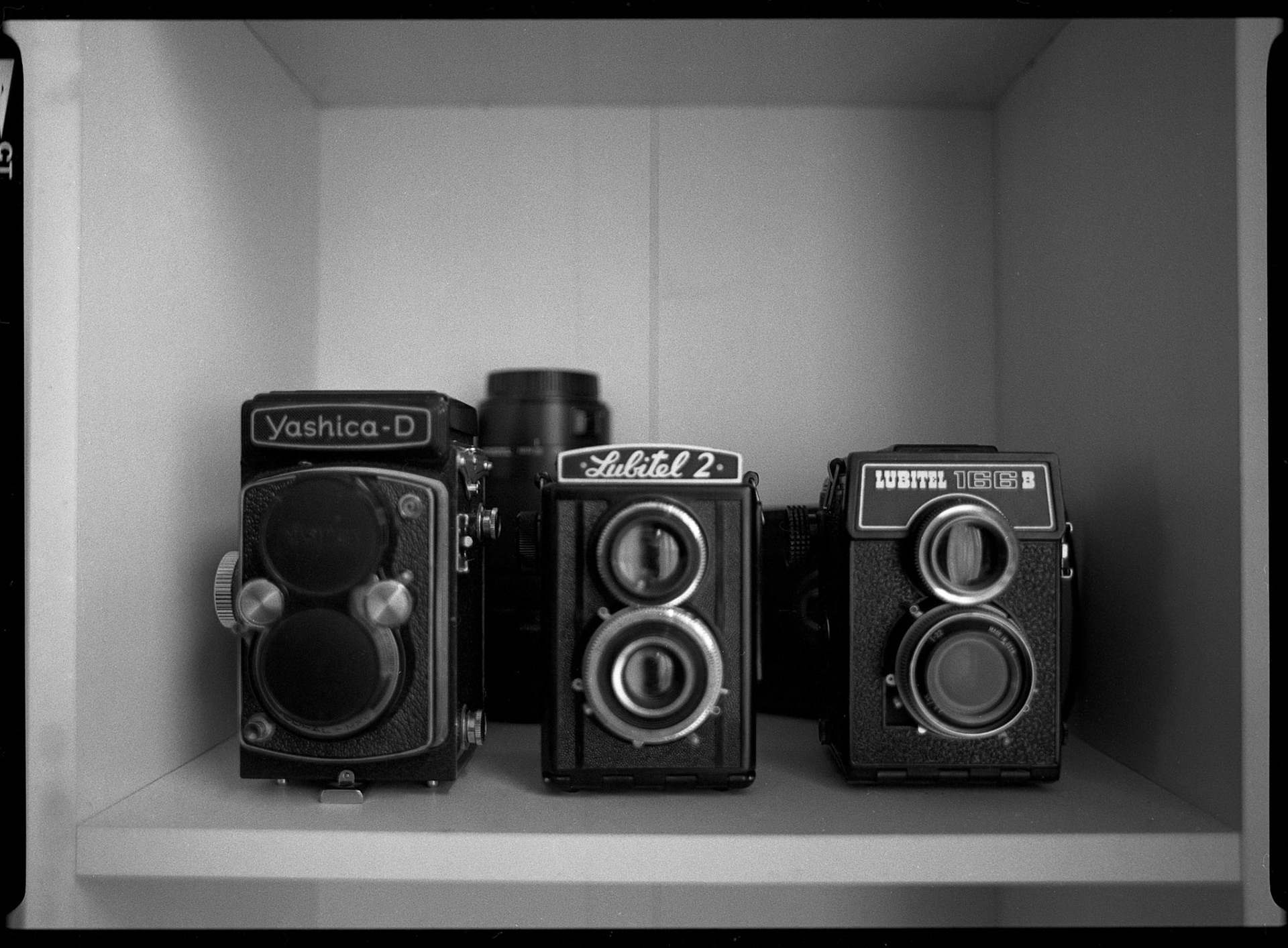 The Lubitel 166B amongst a couple of my TLR cameras