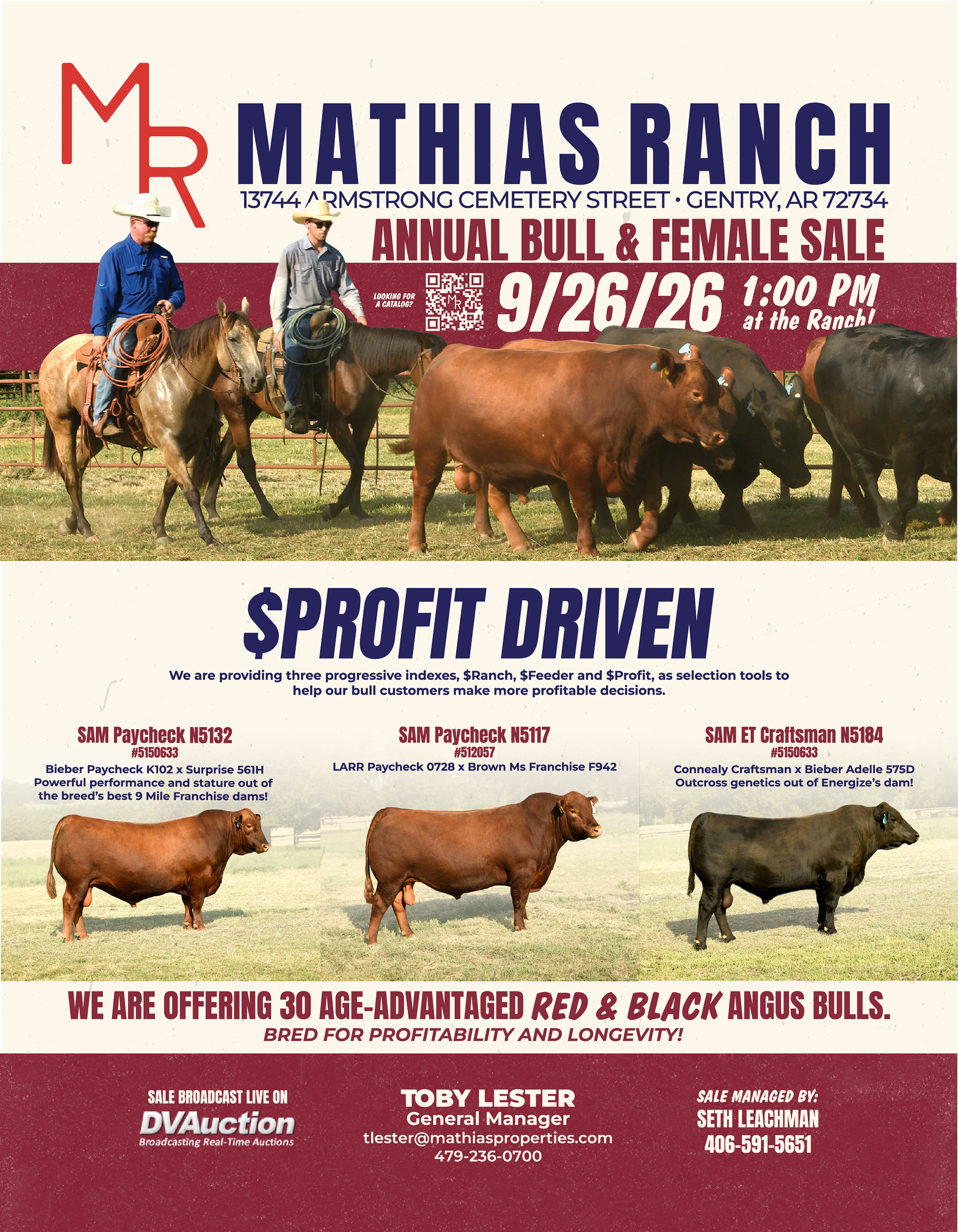 Mathias Ranch print design — branded marketing material — designed by Christian Bedingfield