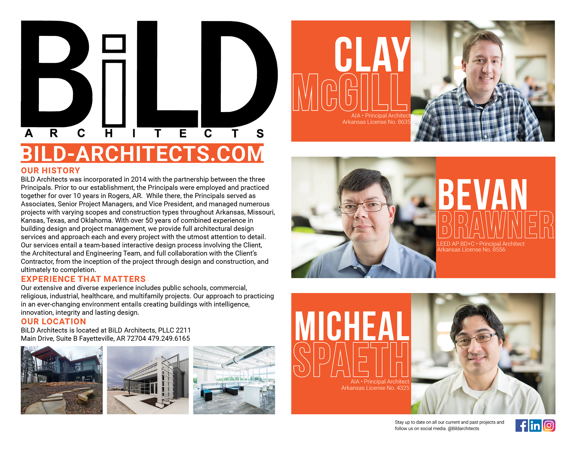BiLD promotional handout — client-facing print material — designed by Christian Bedingfield