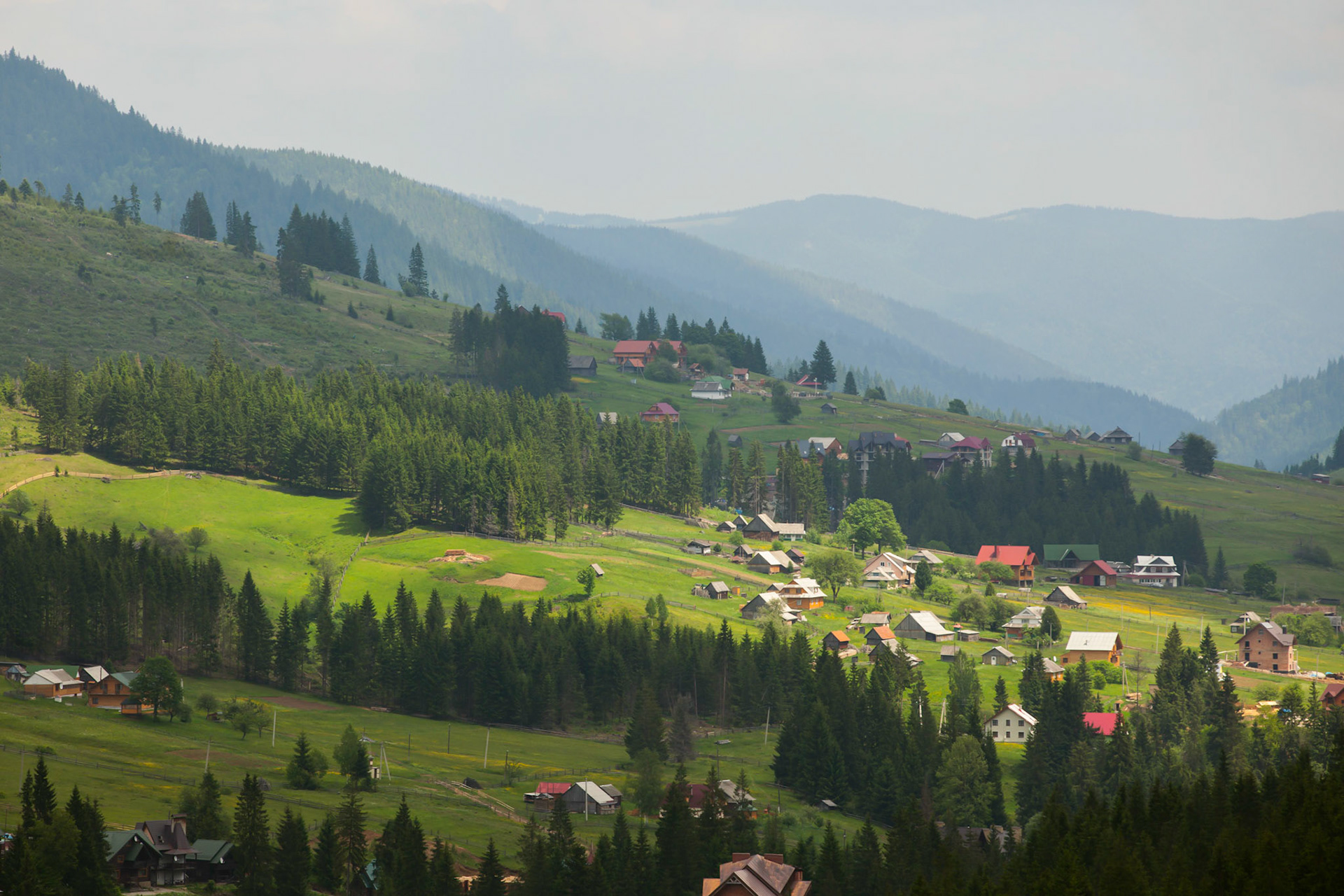 From the hills of Bukovel Carpathian Mountains Ukraine.
