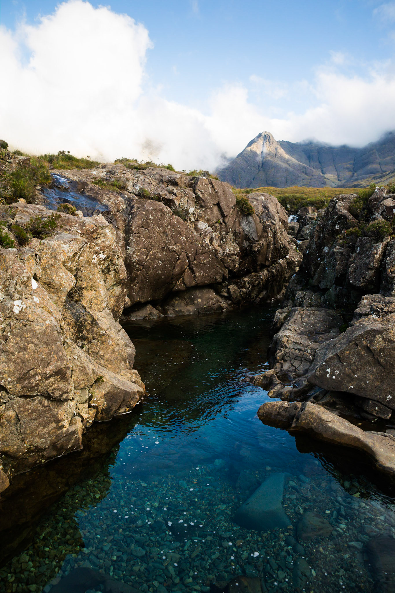 Isle of Skye Faery Pools in Scotland.