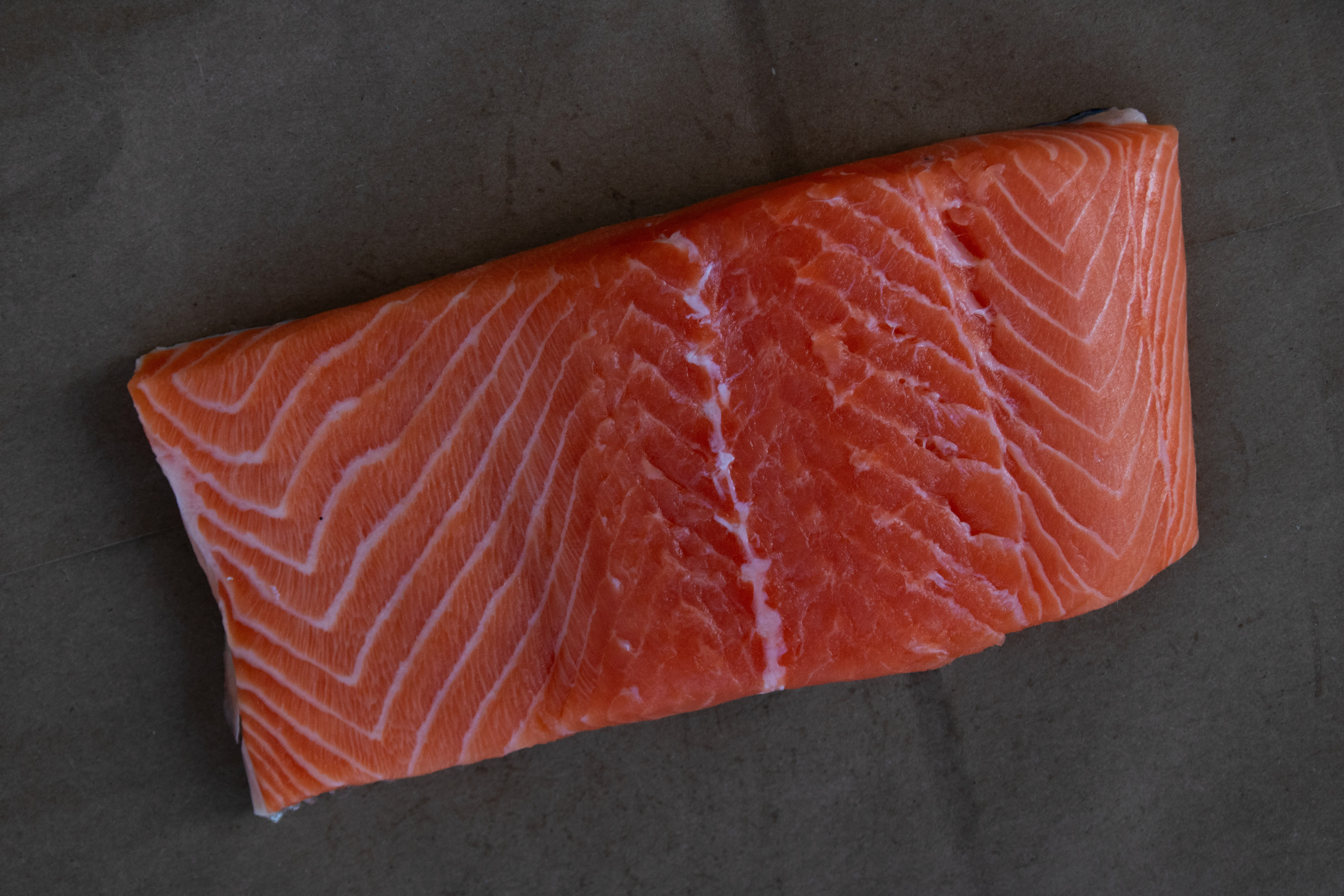 Salmon fillet. It did not go to waste after being used in the photoshoot.