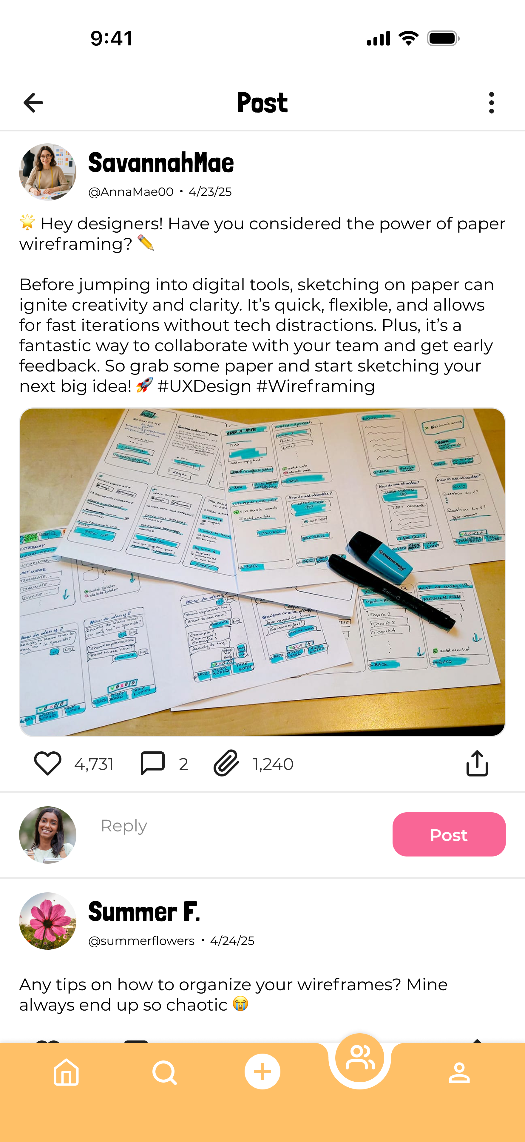 View others' work and offer feedback