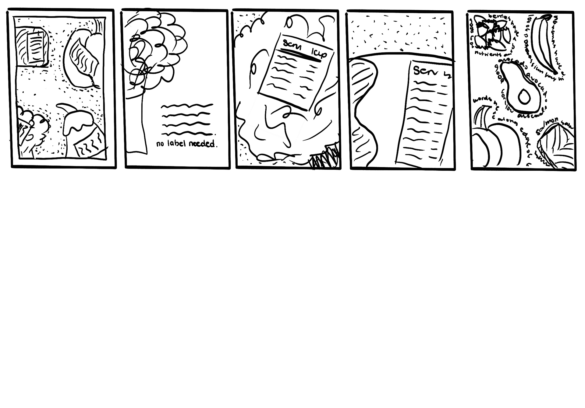 Sketches done digitally in Procreate.