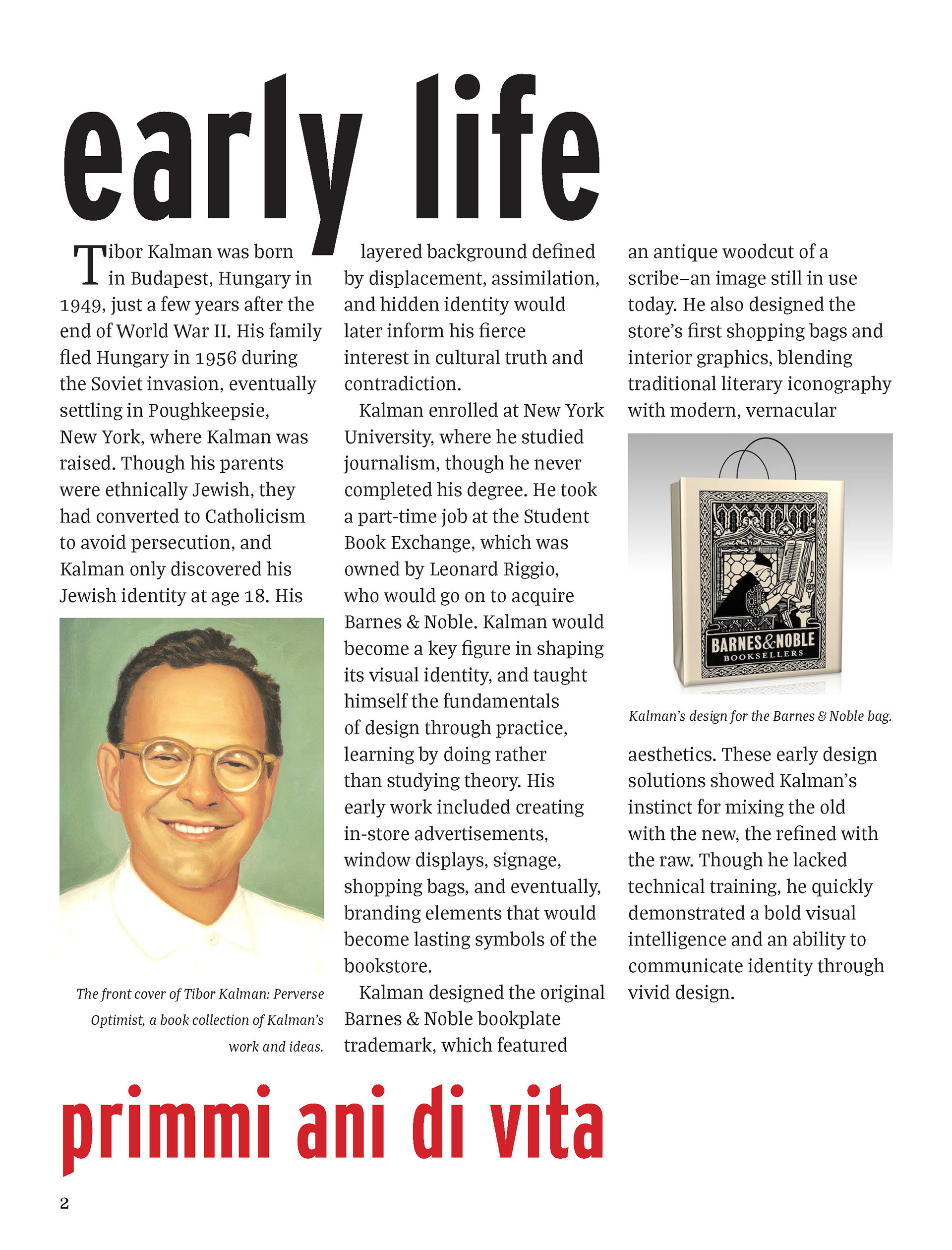 This spread includes the header in both English and Italian, a nod to 