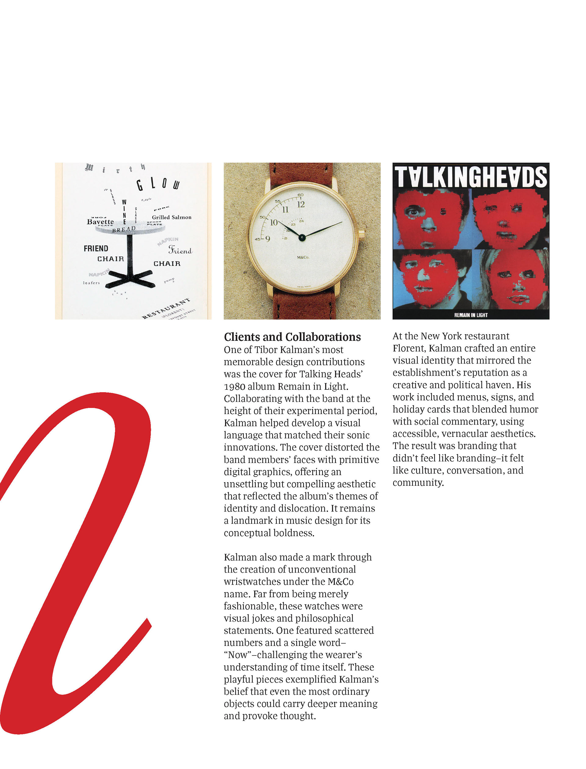 The "M" was placed precisely to take up the equivalent space of one column of text.