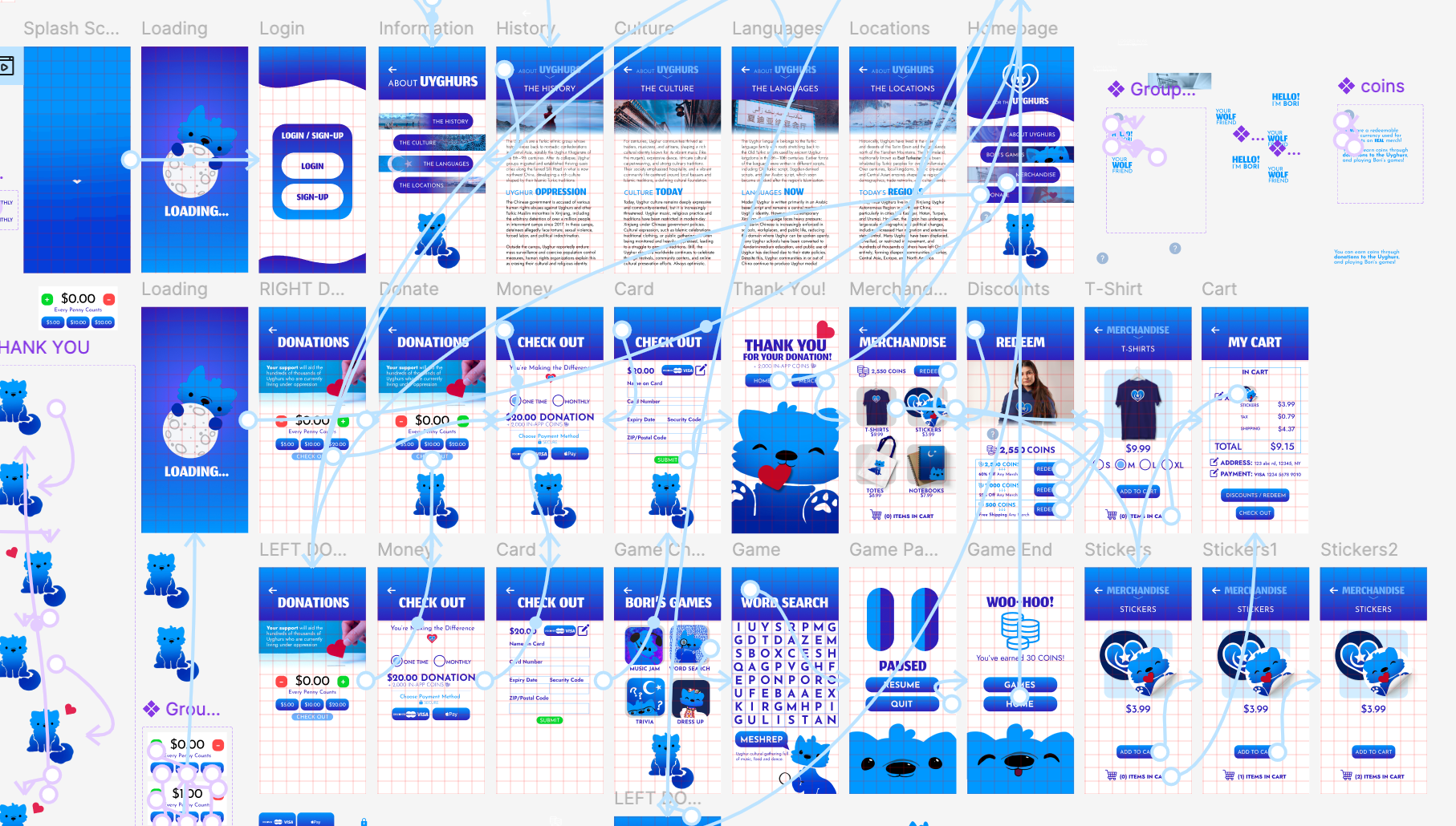 Final Wireframes Zoomed In