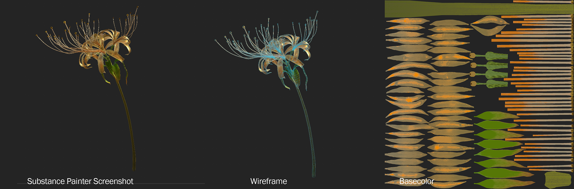 Spider Lily Glass Flower