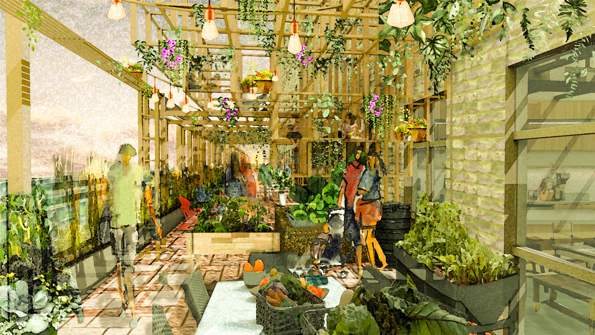 Environment Concept 1: Community Dining and Gathering Spaces