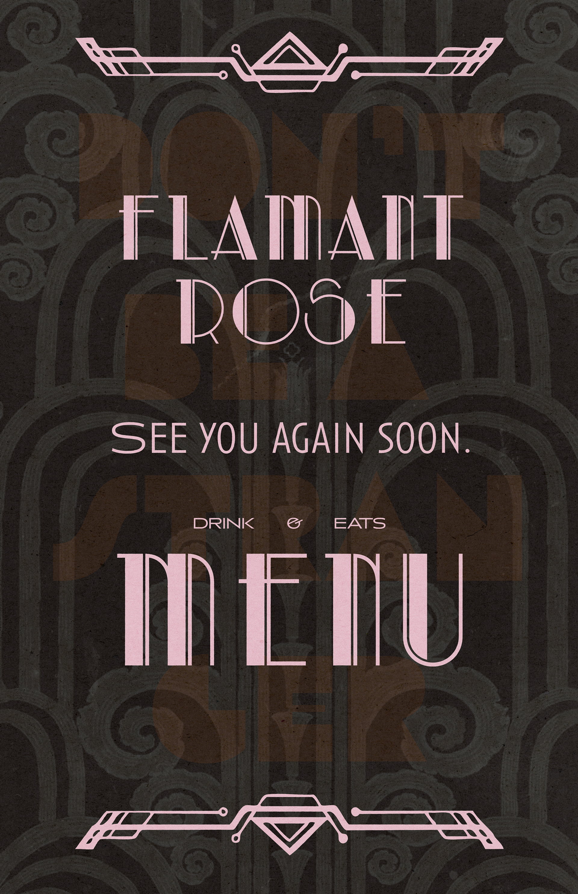 speculative speakeasy menu design