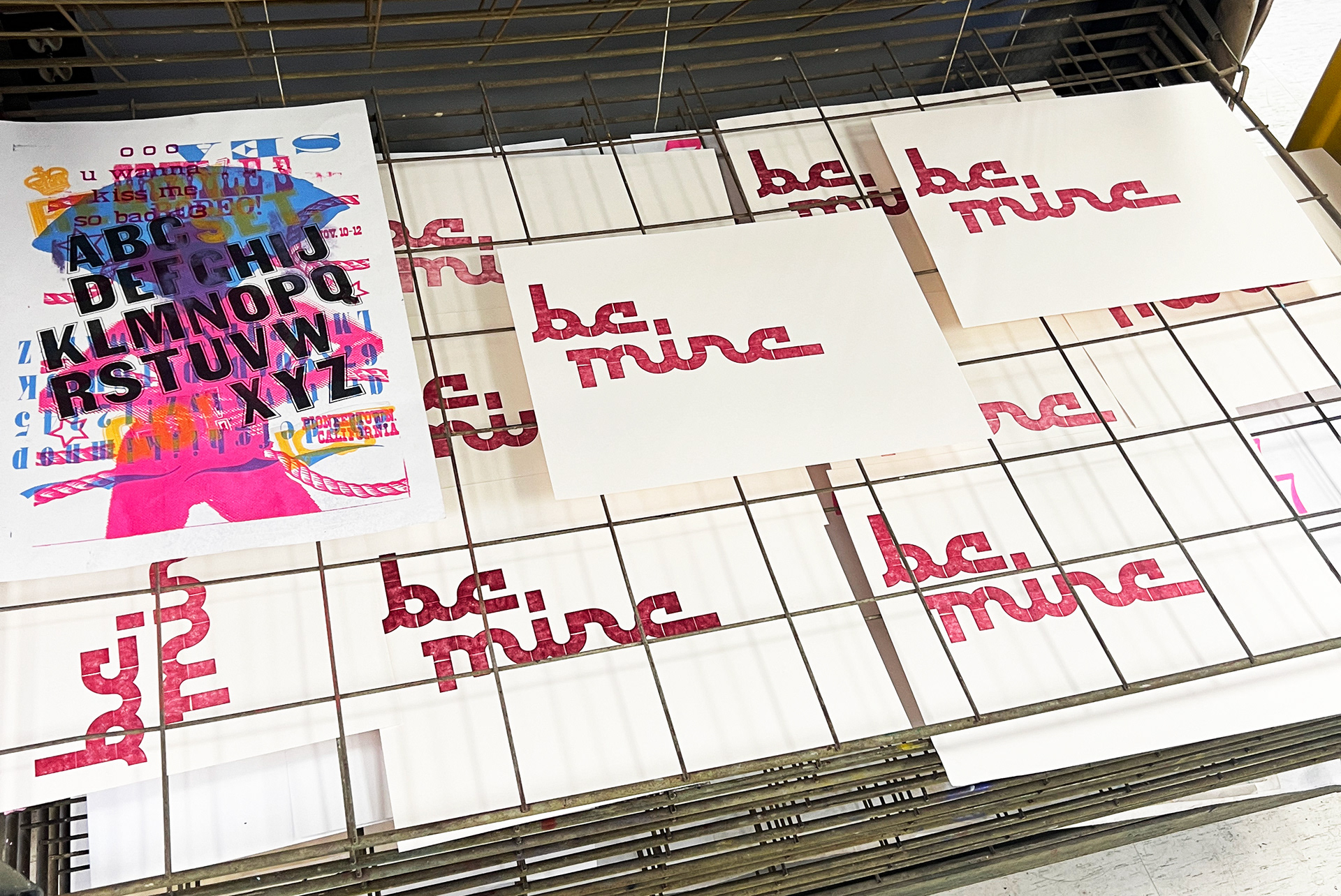 be mine p22 block print