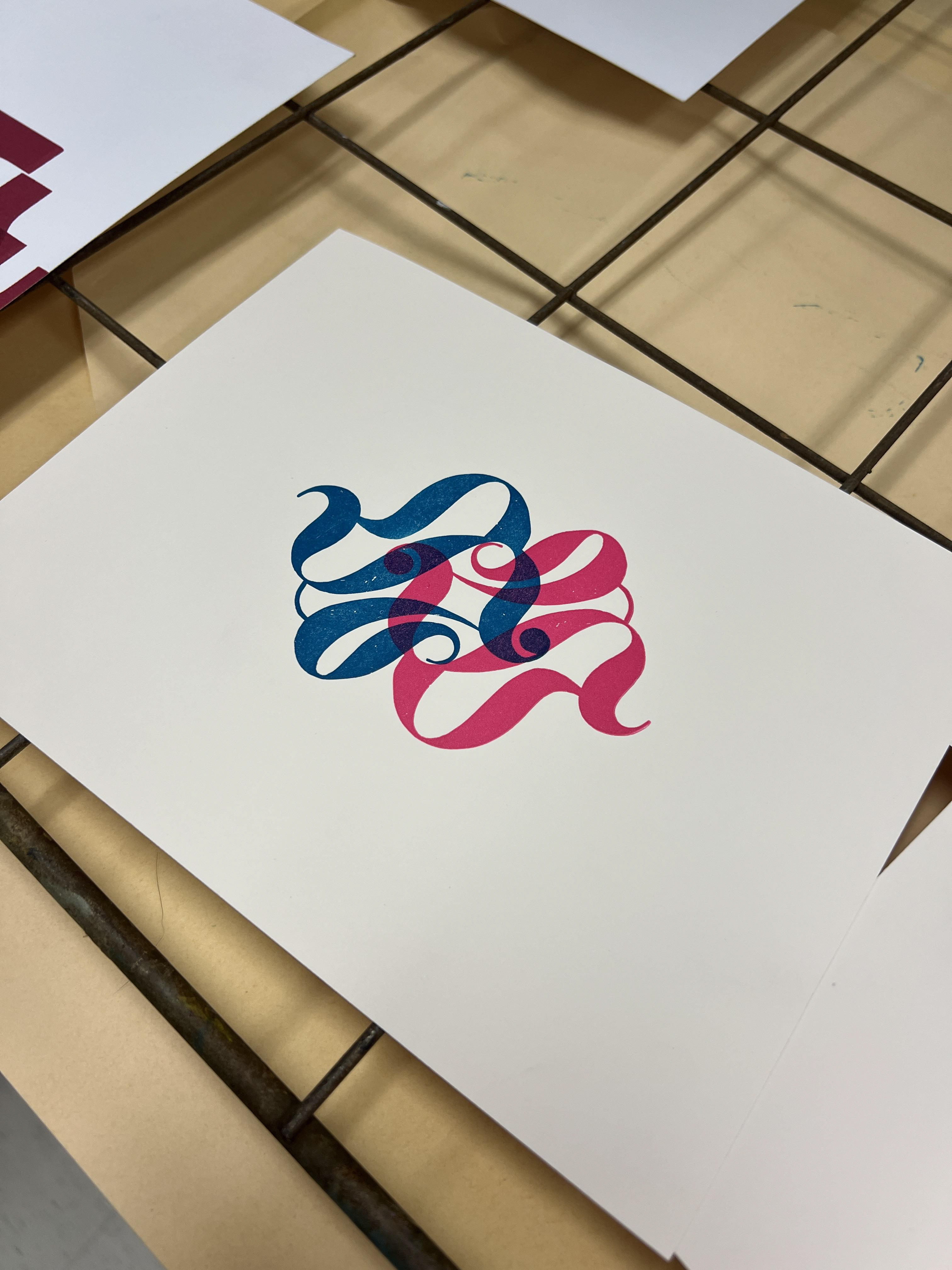 german letterform abstracted composition