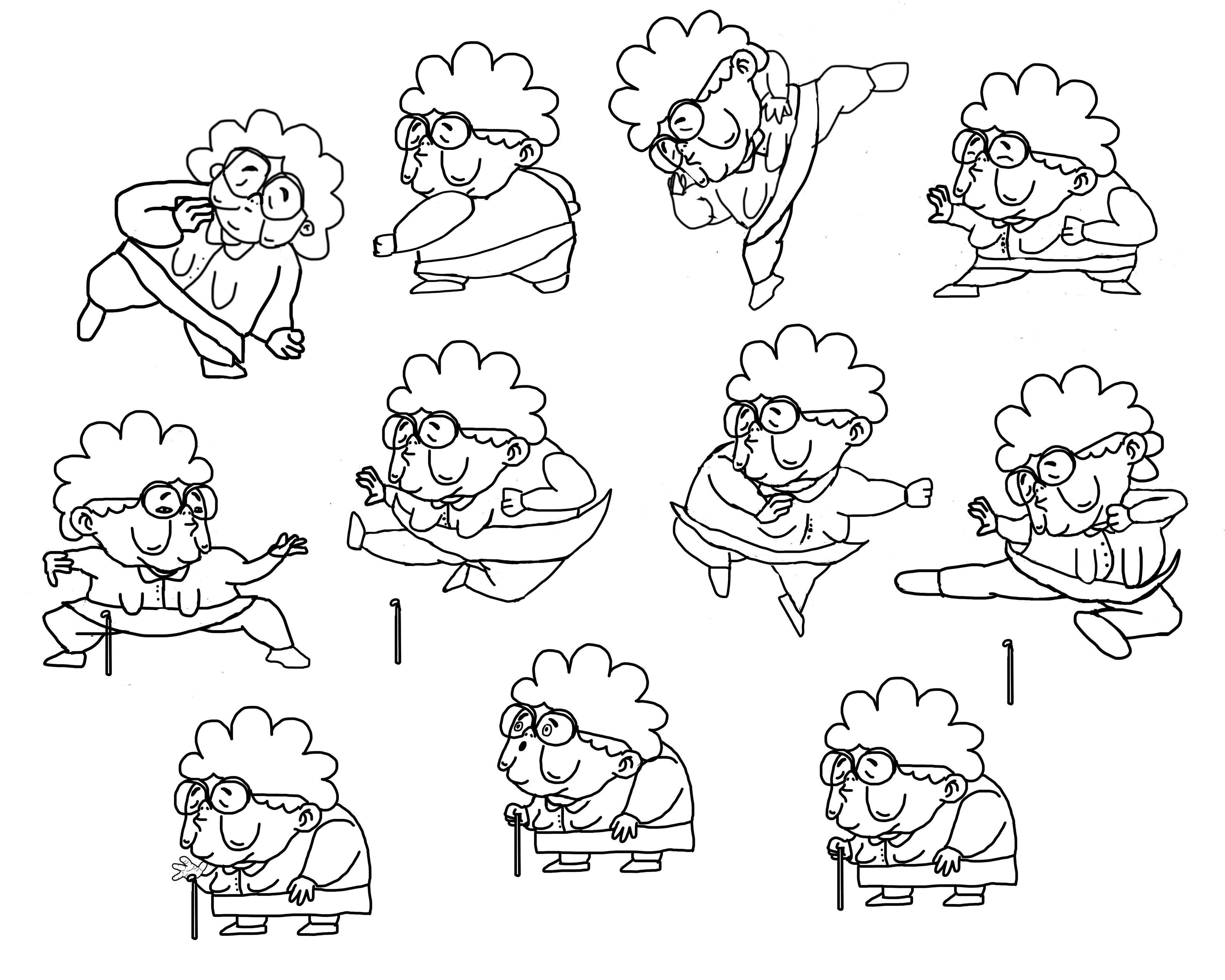 Layout of the poses