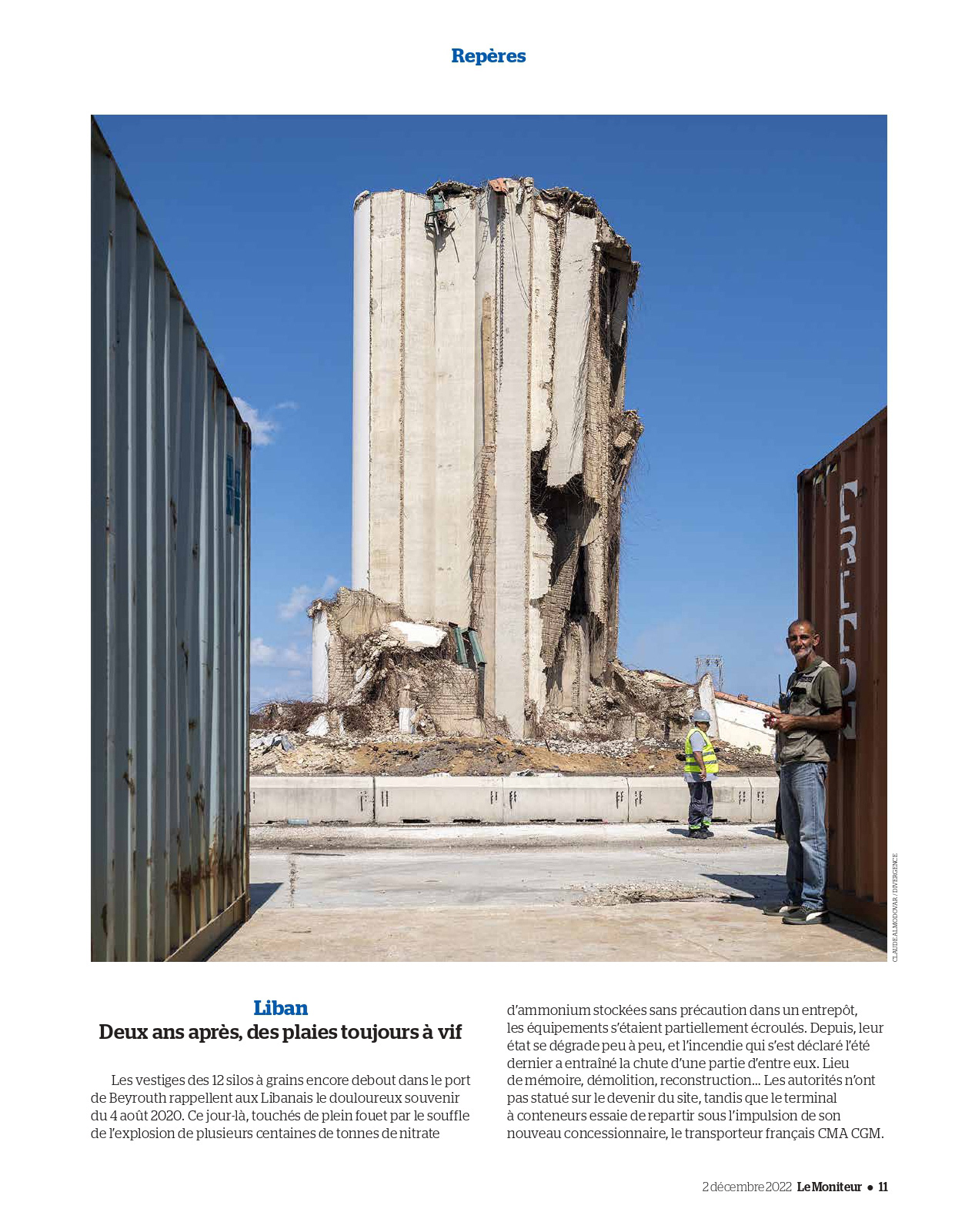 Le Port de Beyrouth dans Le Moniteur