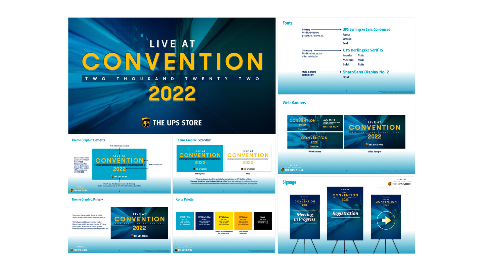 Live at Convention 2022 brand style guide sheet