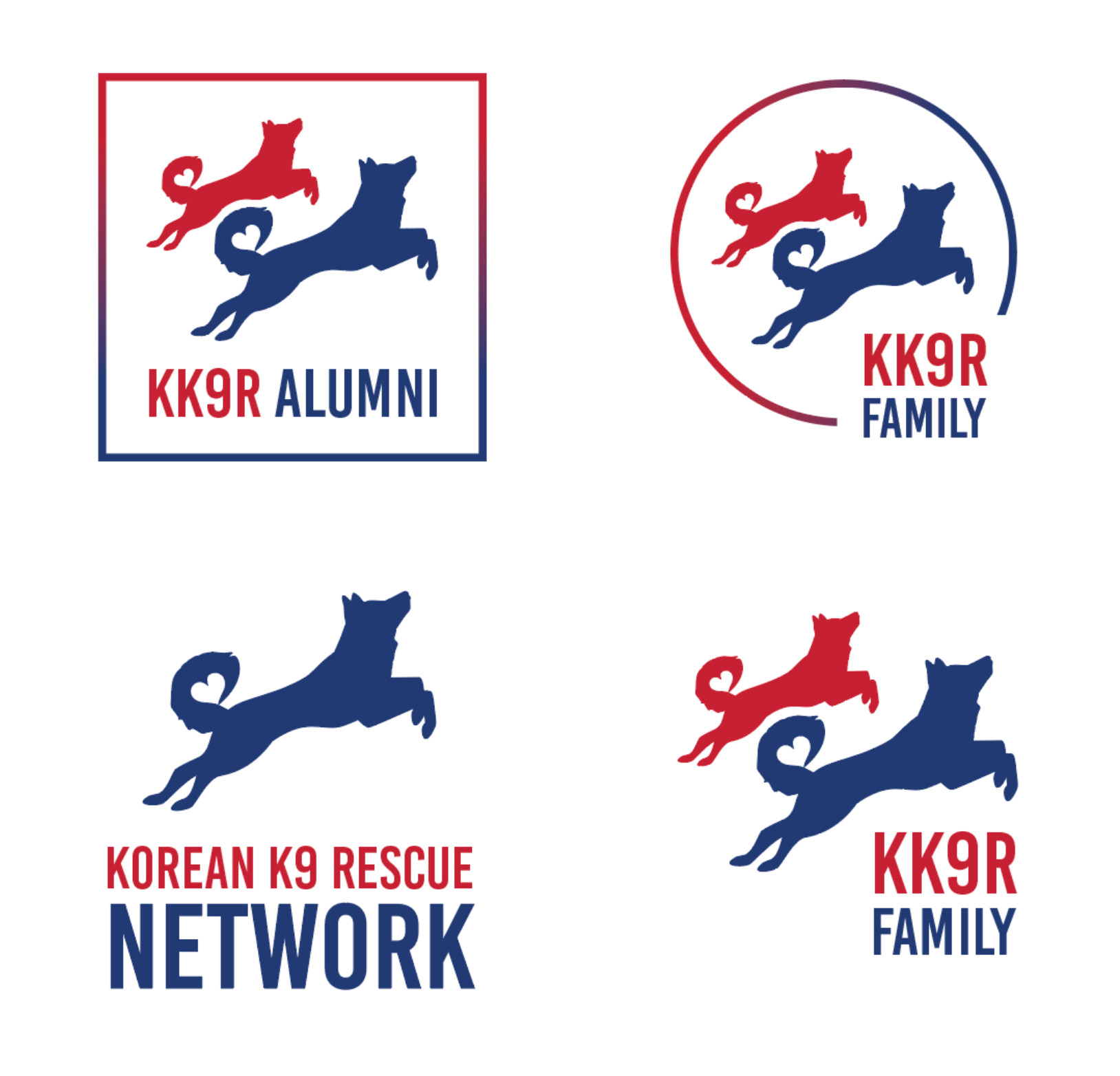 KK9R Alumni and KK9R Family badge logos