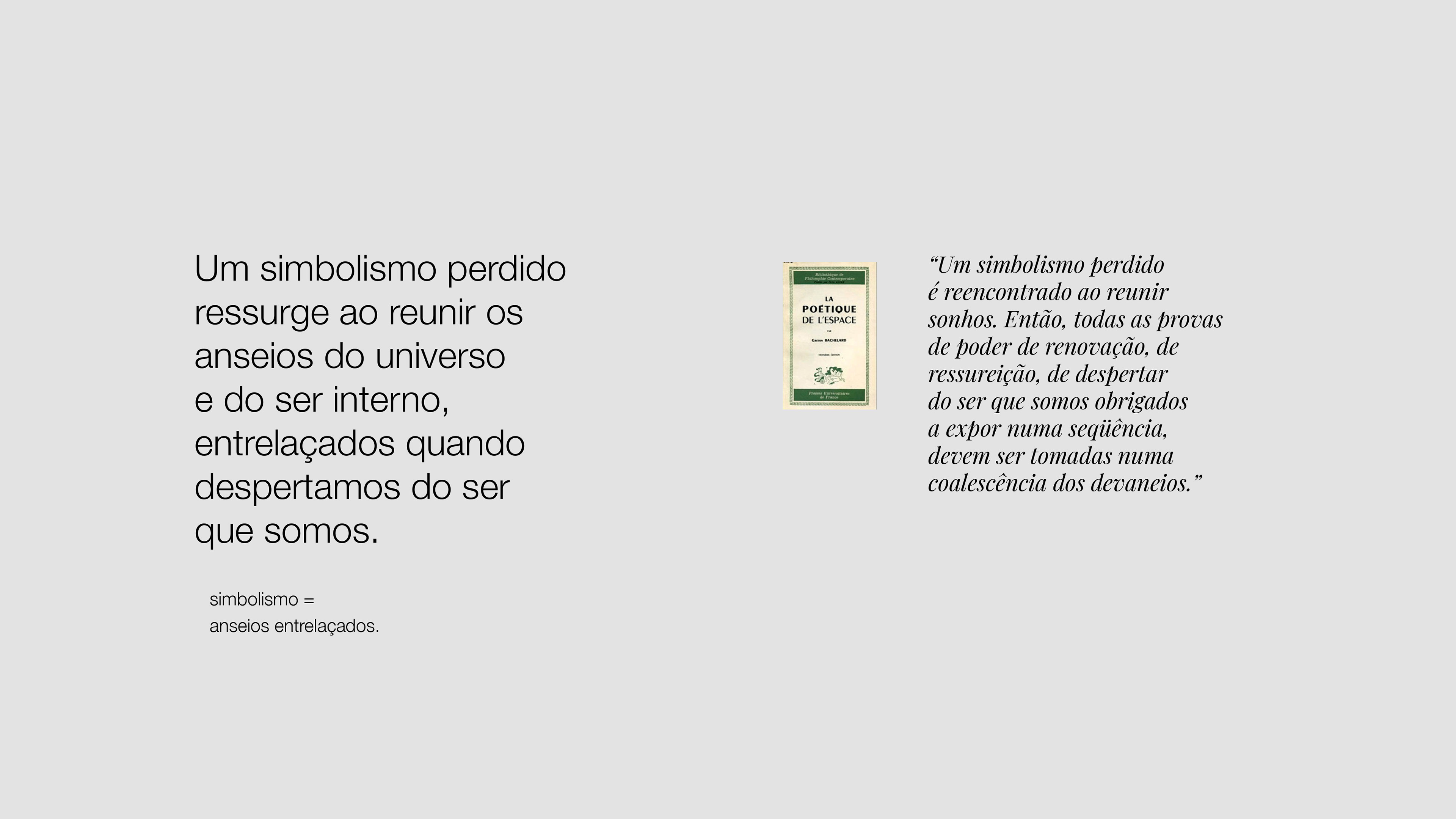 A lost symbolism resurfaces by uniting the longings of the universe and the inner self, intertwined as we awaken to the being we are.