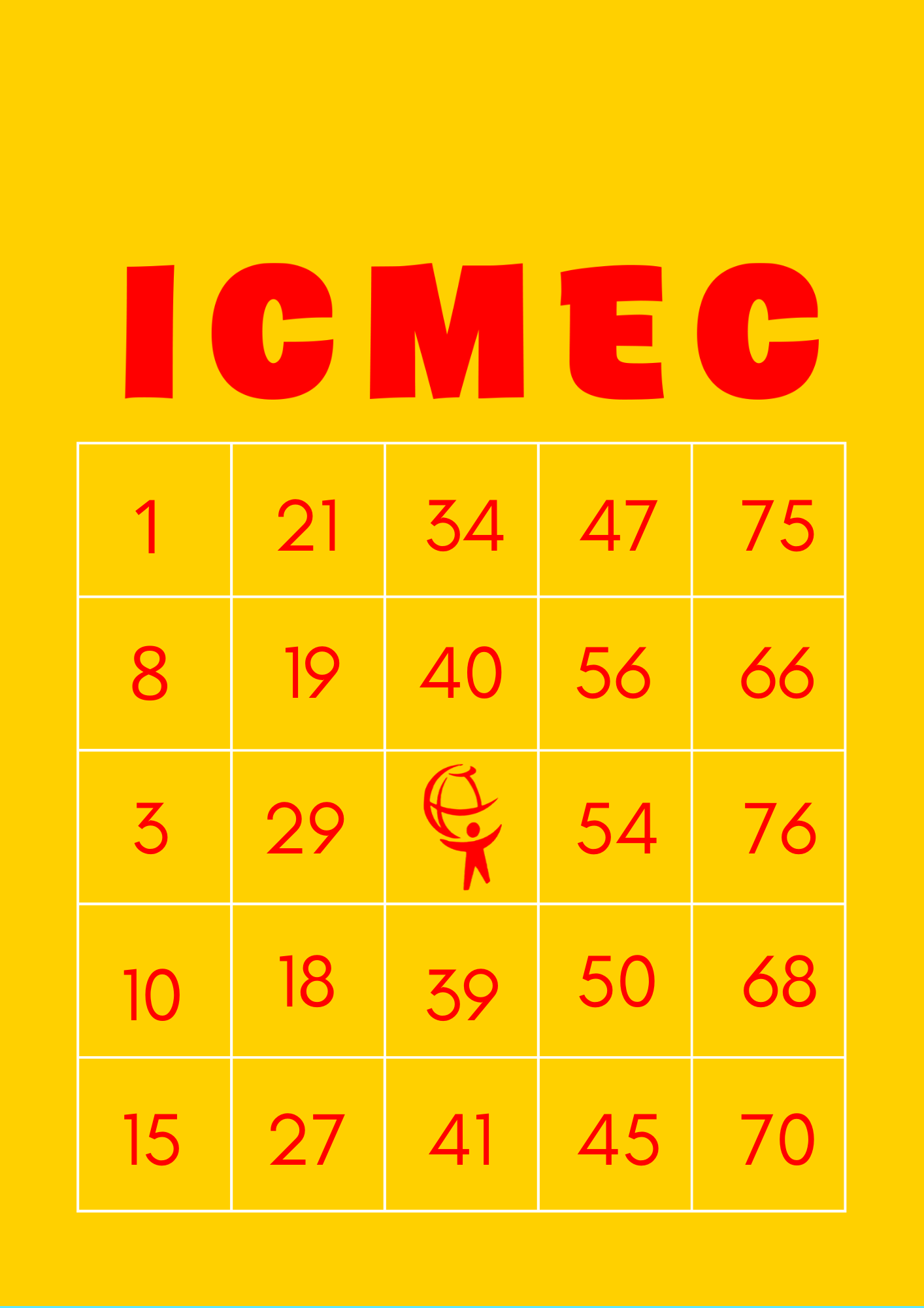 ICMEC Bingo Cards