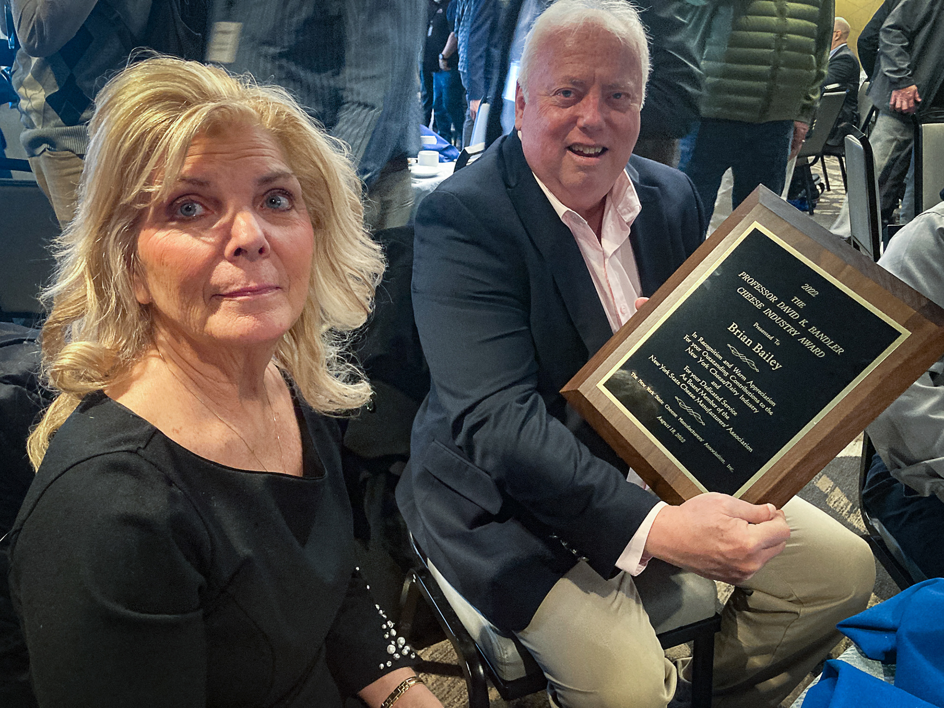 David K. Bandler Cheese Industry Award winner, Brian Bailey and Heather Bailey