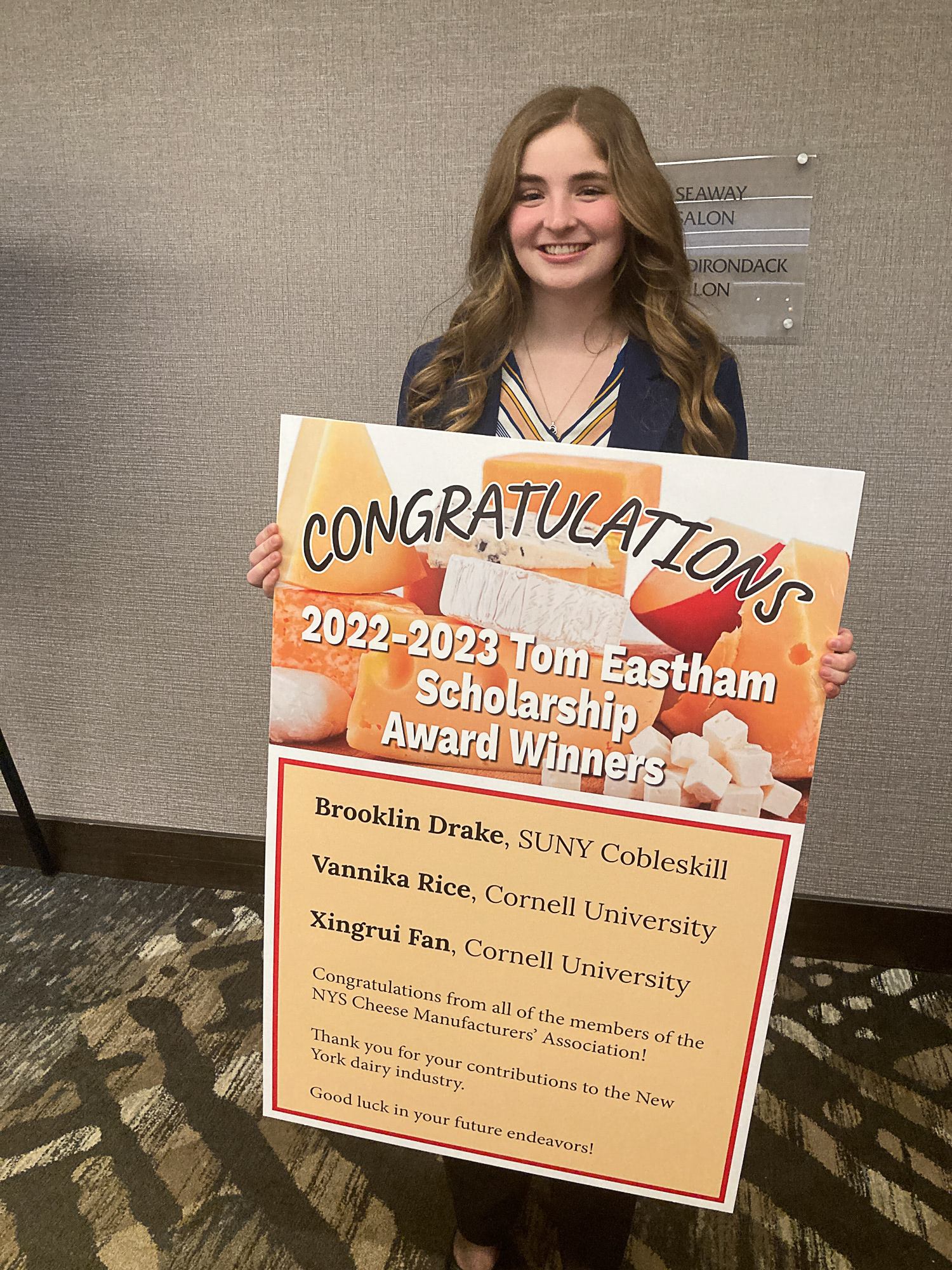 Tom Eastham Scholarship Winner Brooklin Drake