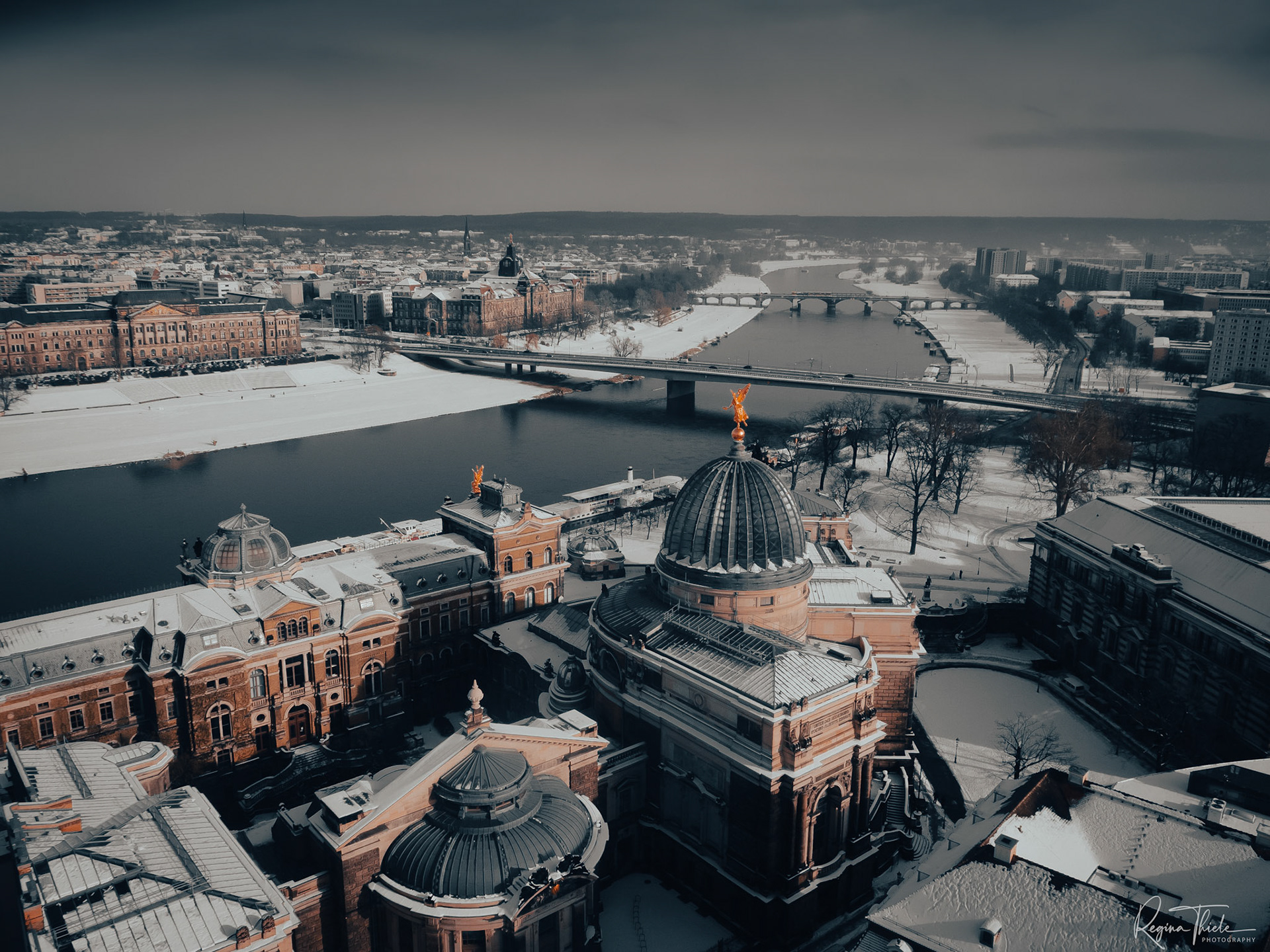 Blick von Frauenkirche Dresden / Deutschland